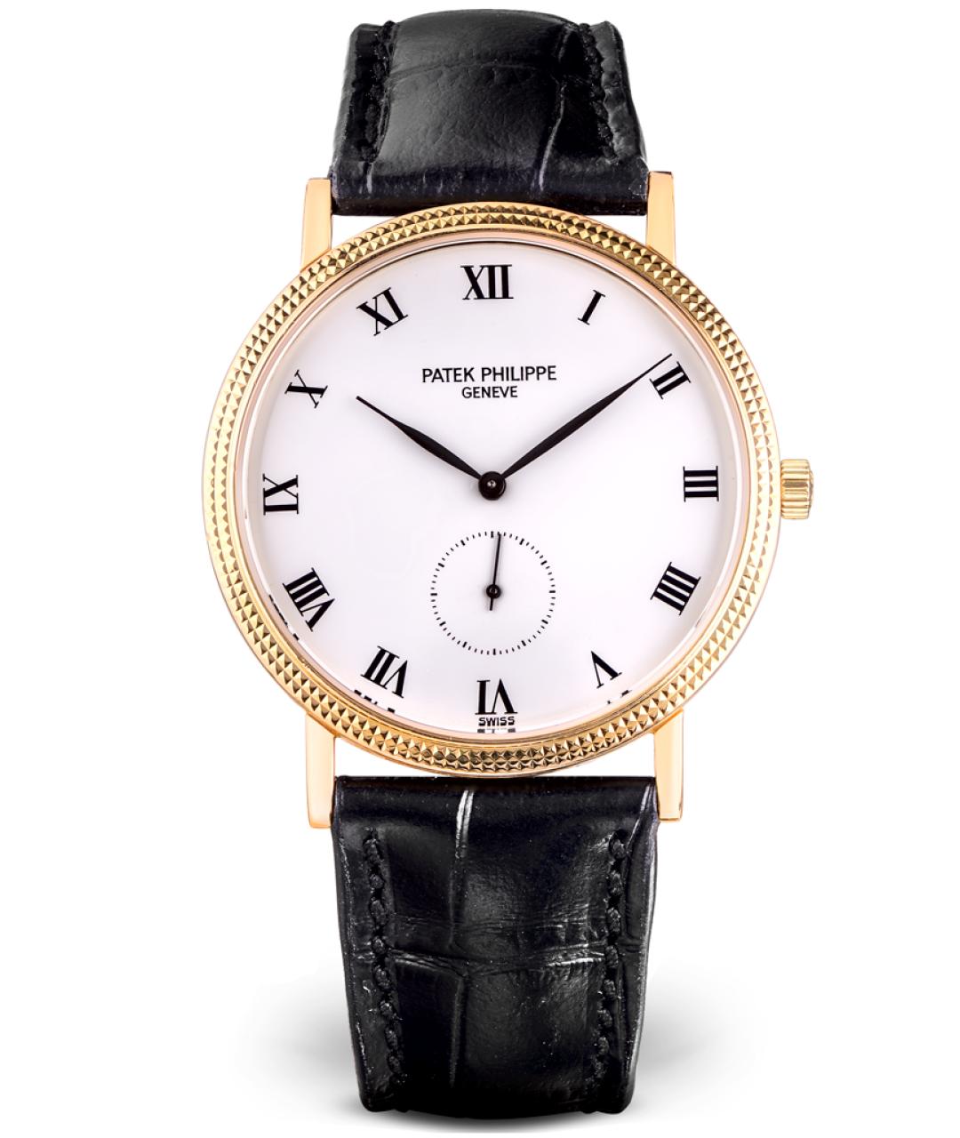 PATEK PHILIPPE Белые часы из желтого золота, фото 1