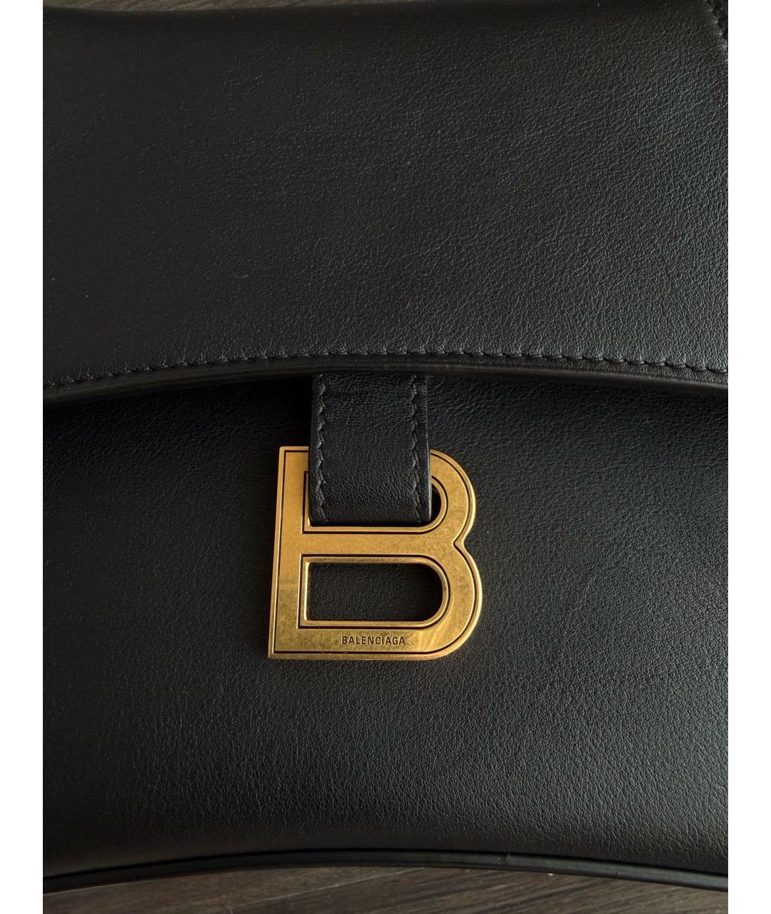 BALENCIAGA Черная кожаная сумка с короткими ручками, фото 8