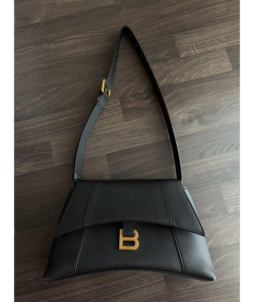 BALENCIAGA Черная кожаная сумка с короткими ручками, фото 9