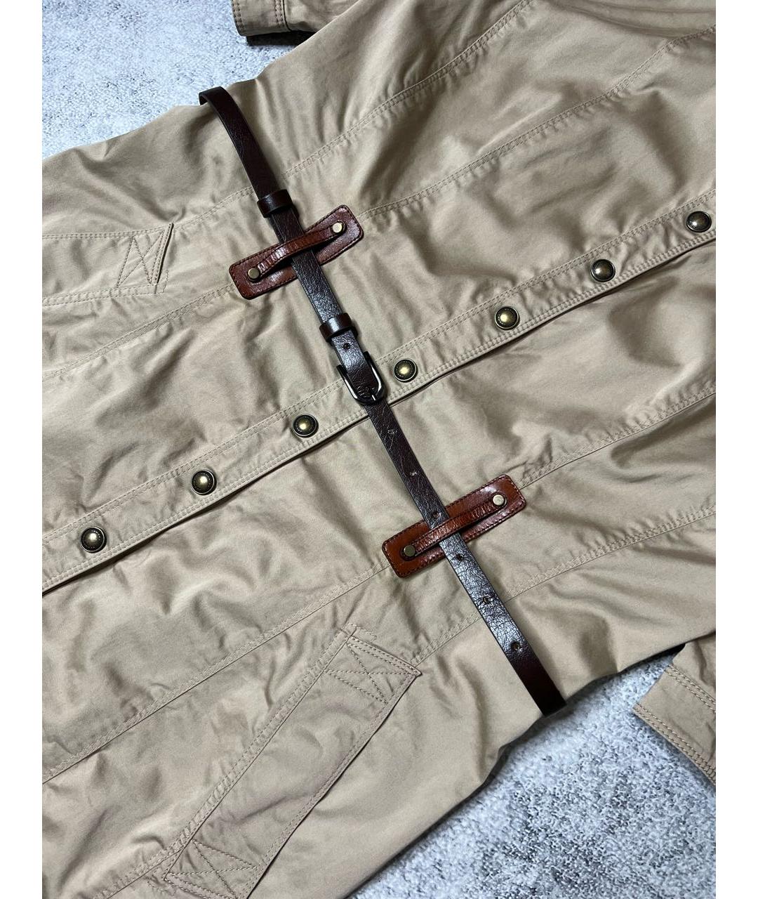BURBERRY Бежевое хлопко-эластановое платье, фото 4