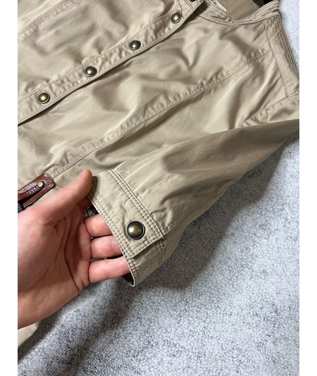 BURBERRY Бежевое хлопко-эластановое платье, фото 5
