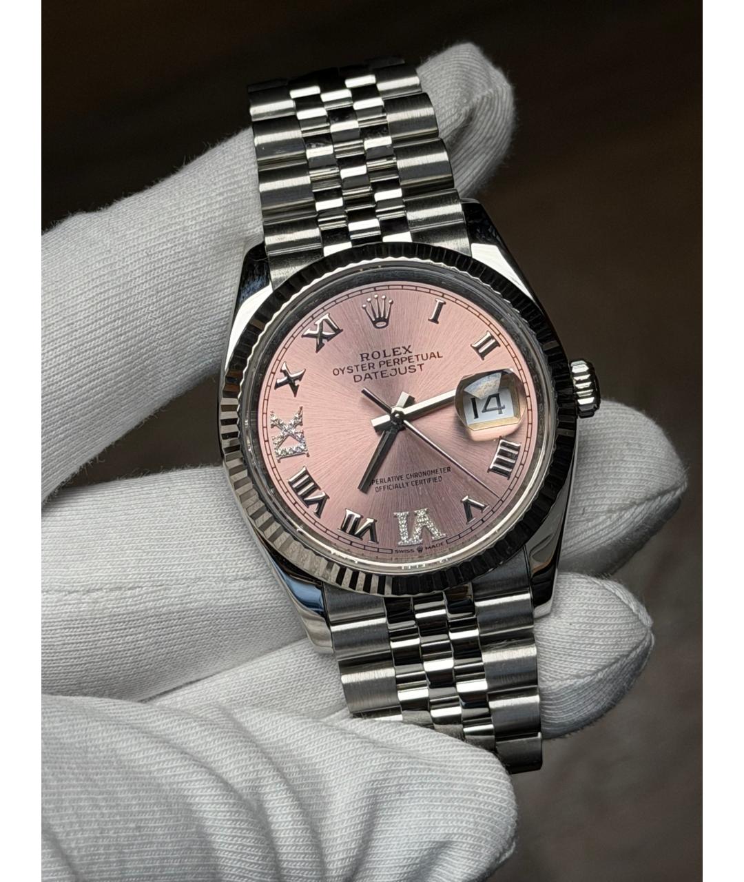 ROLEX Розовые часы, фото 2