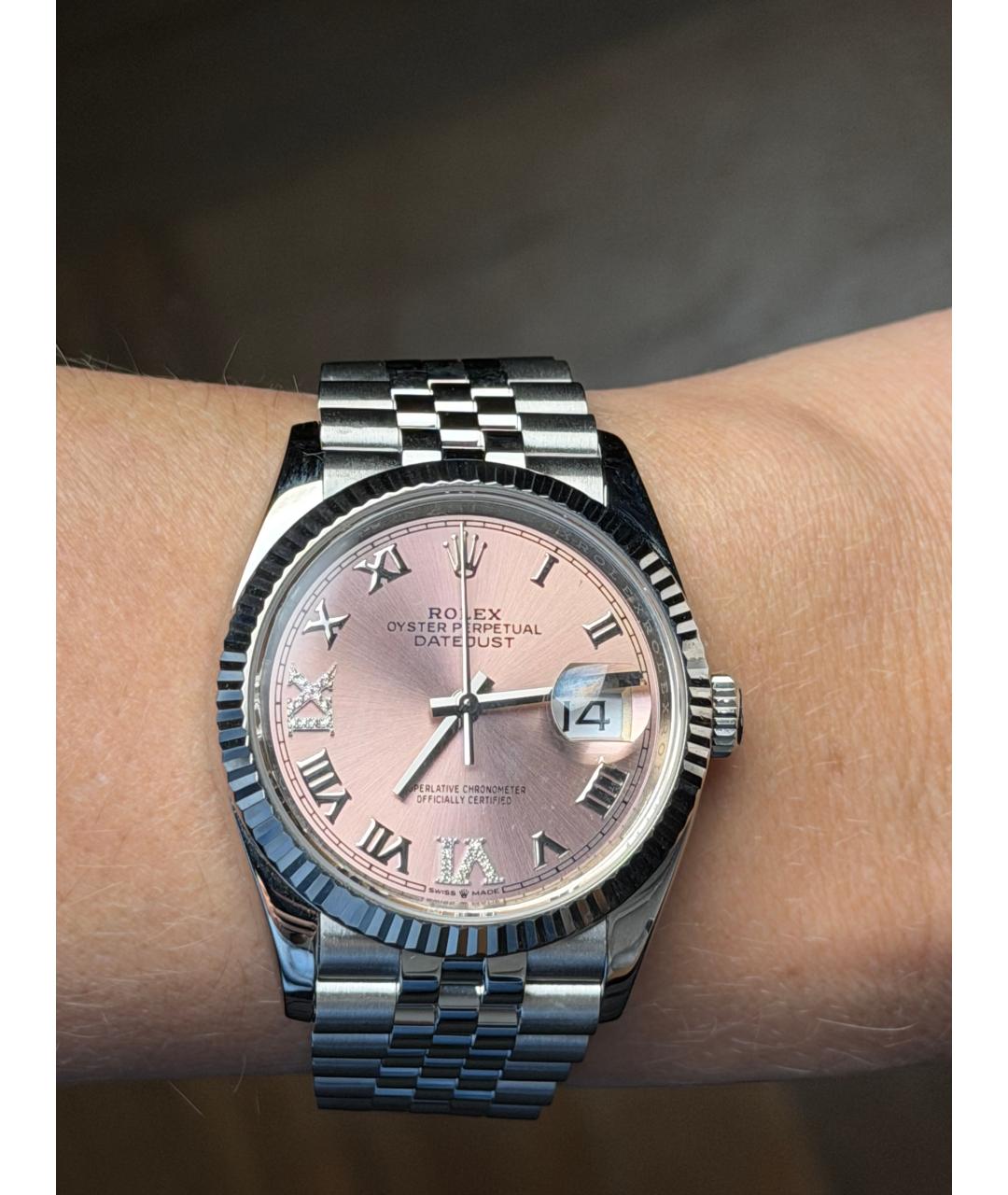 ROLEX Розовые часы, фото 9