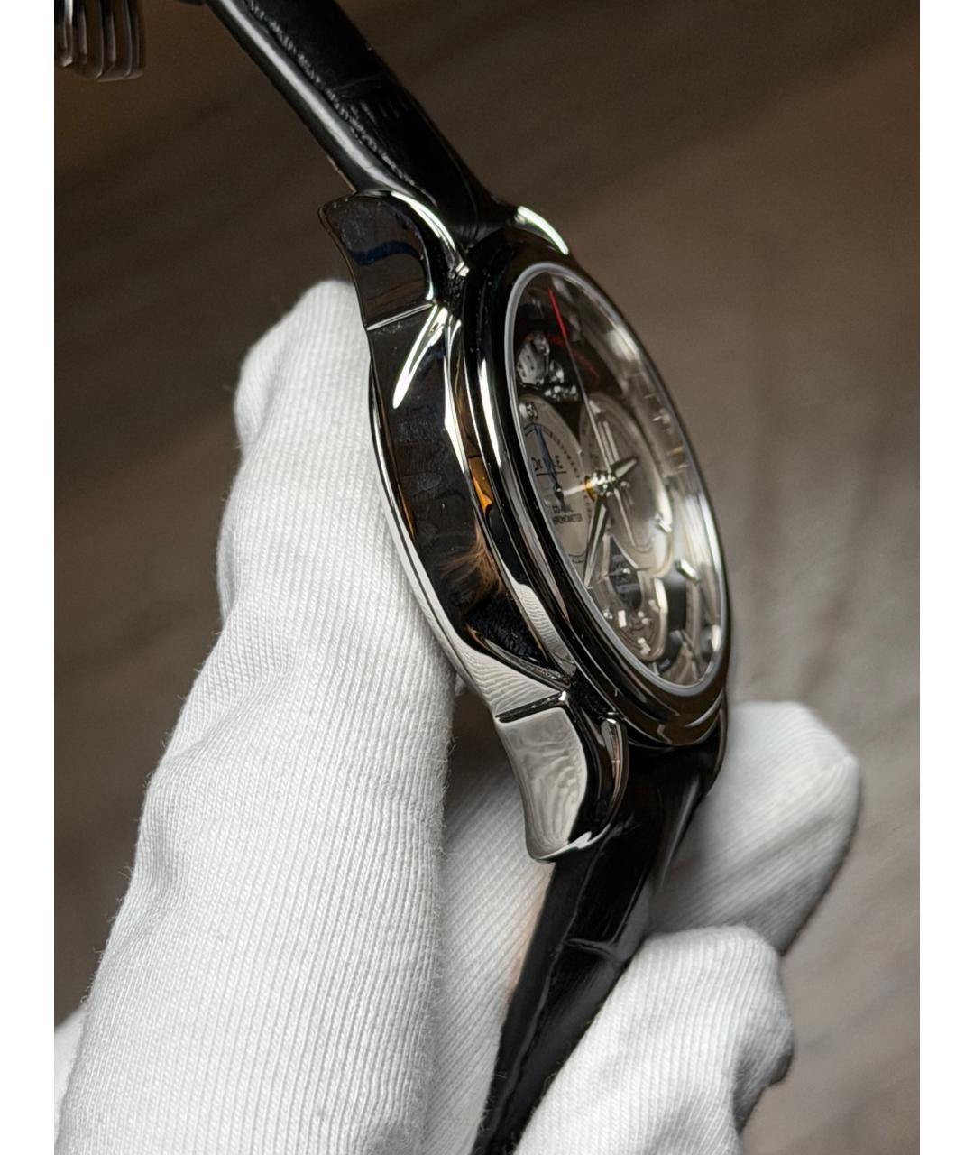 OMEGA Черные часы, фото 5