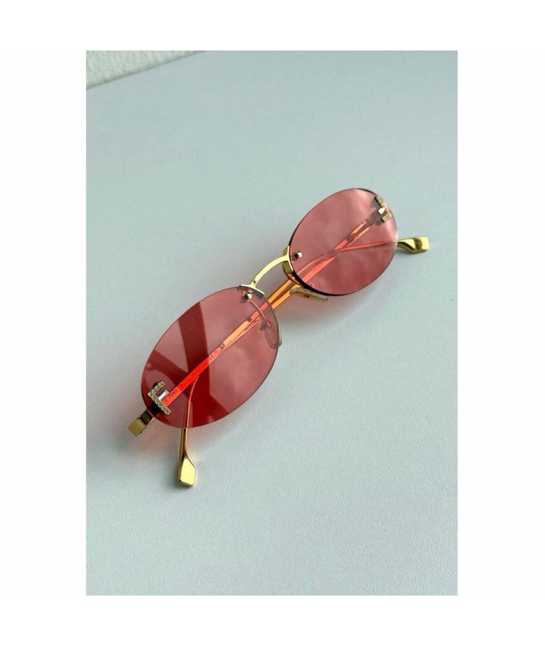 FENDI Красные солнцезащитные очки, фото 3