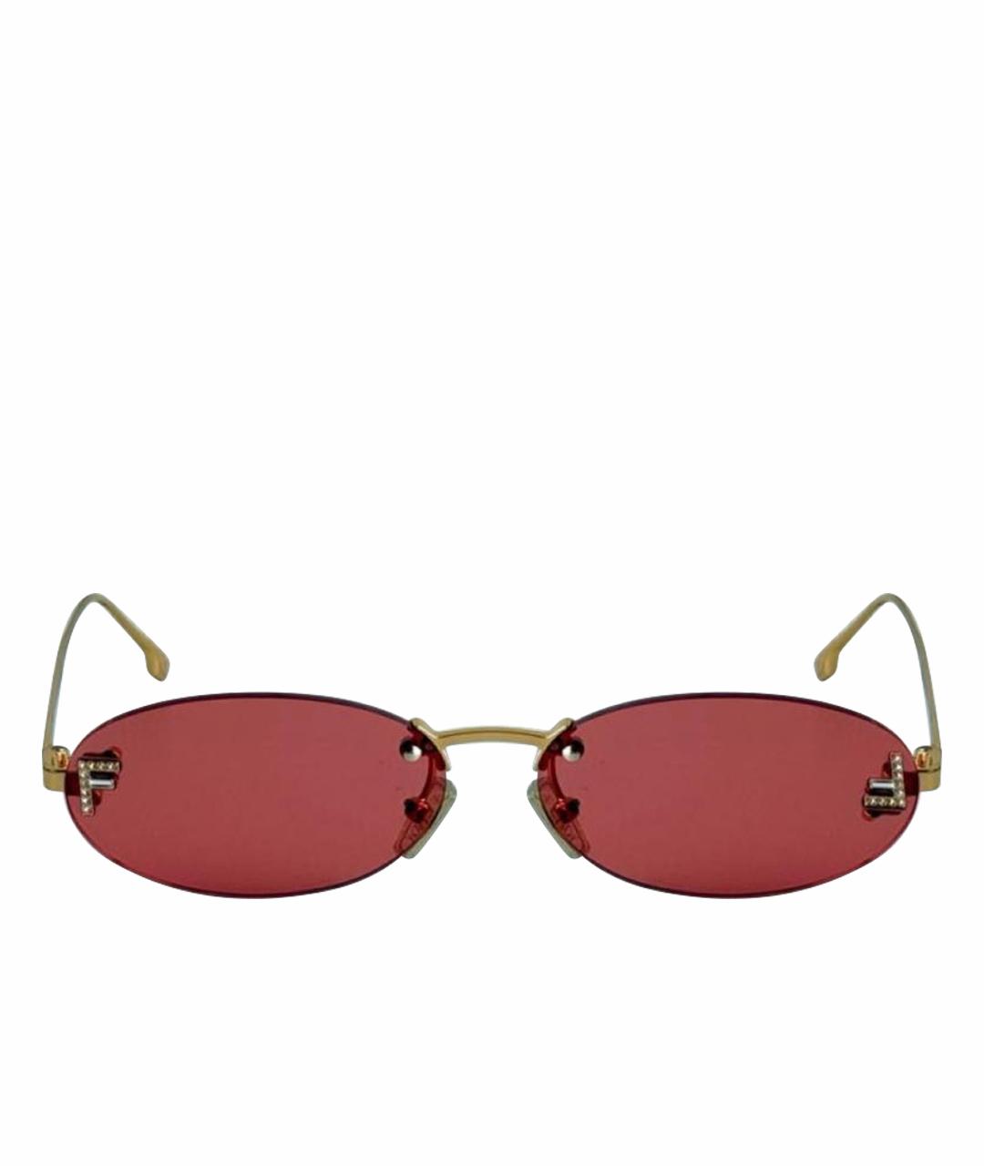 FENDI Красные солнцезащитные очки, фото 1