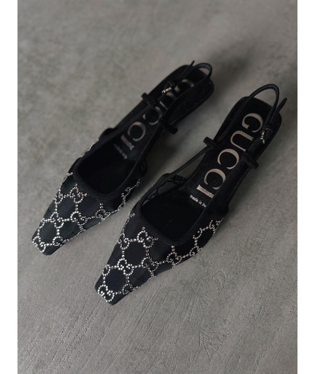 GUCCI Черные мюли, фото 2