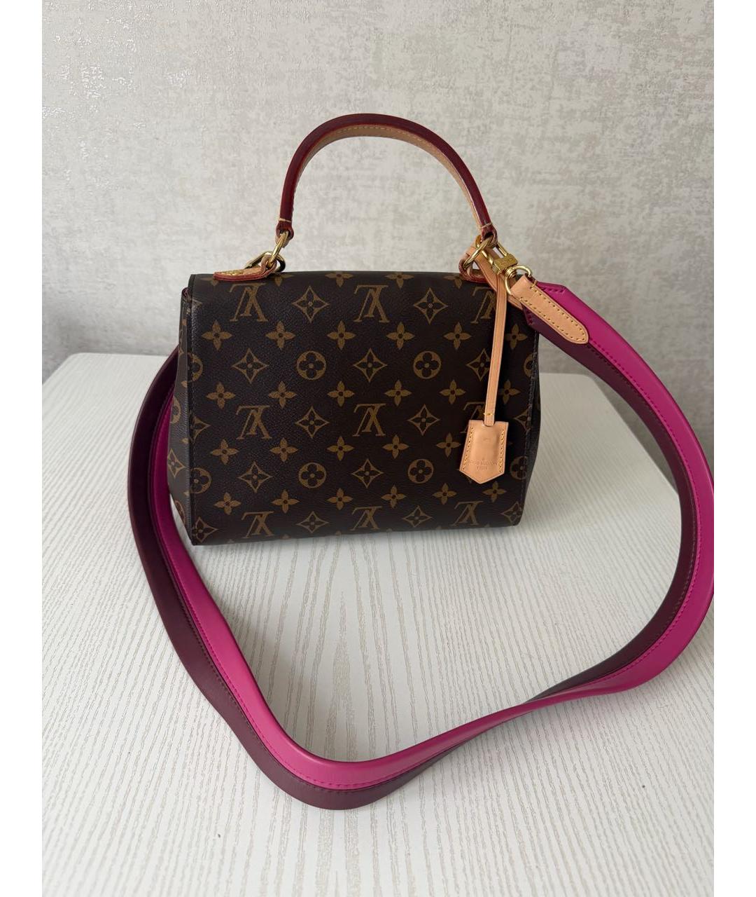 LOUIS VUITTON Коричневая сумка с короткими ручками, фото 3