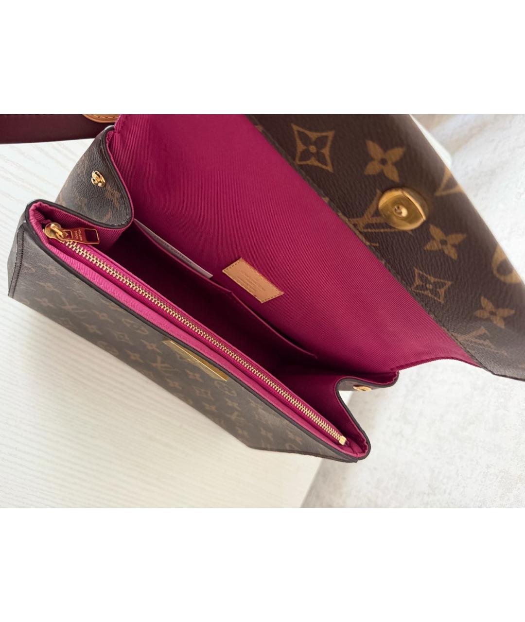 LOUIS VUITTON Коричневая сумка с короткими ручками, фото 4