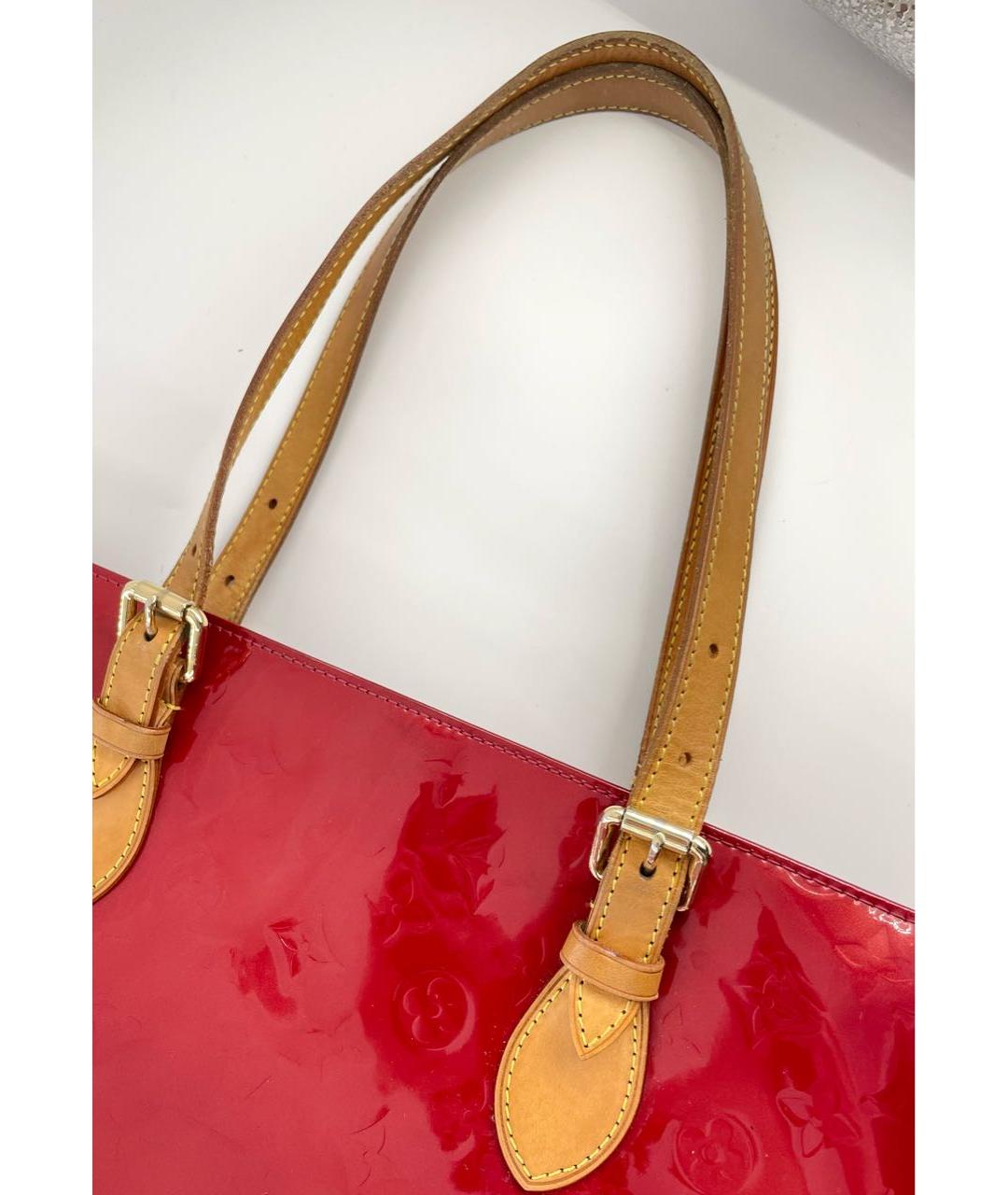LOUIS VUITTON Красная сумка тоут, фото 4