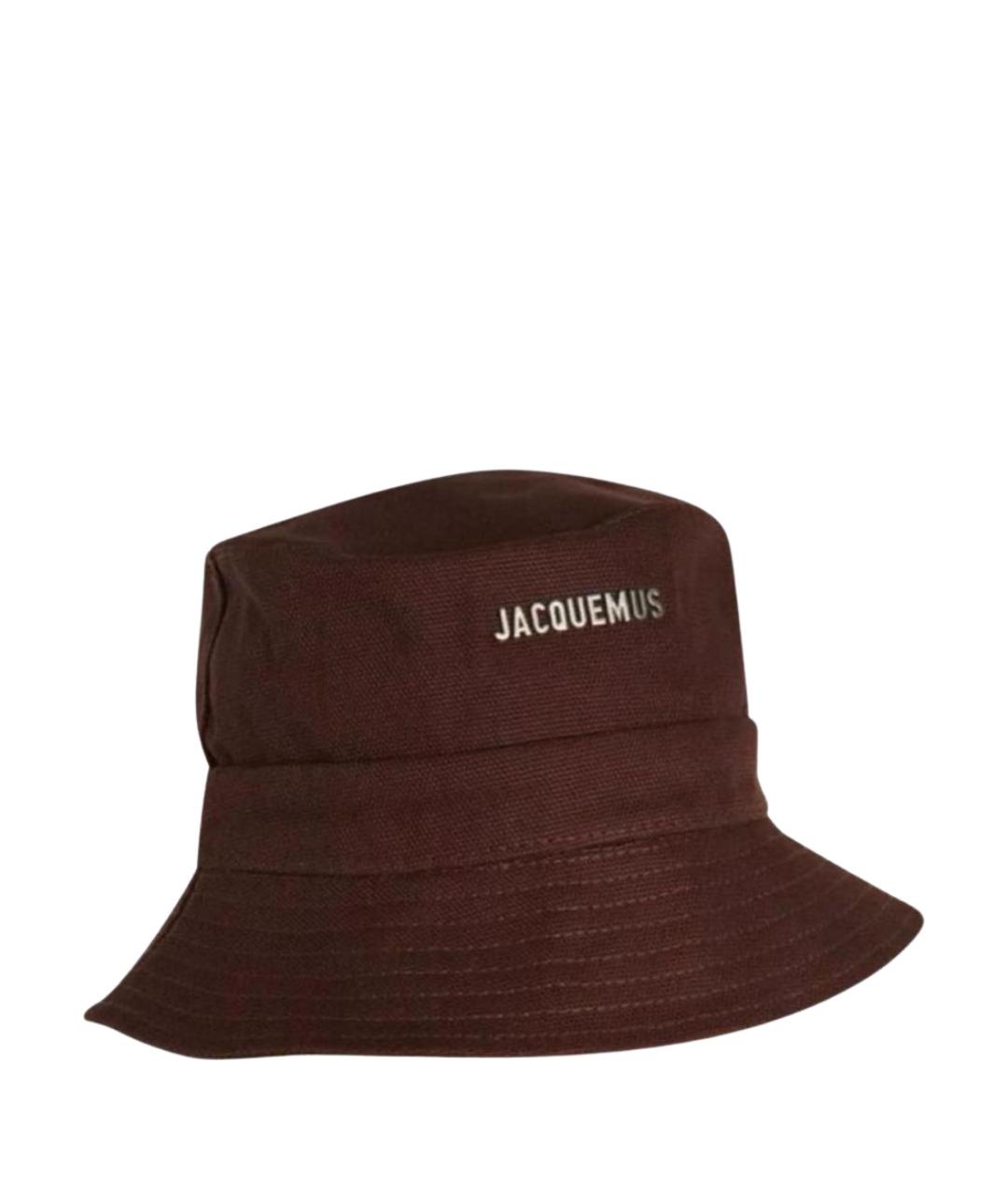 JACQUEMUS Коричневая хлопковая панама, фото 1