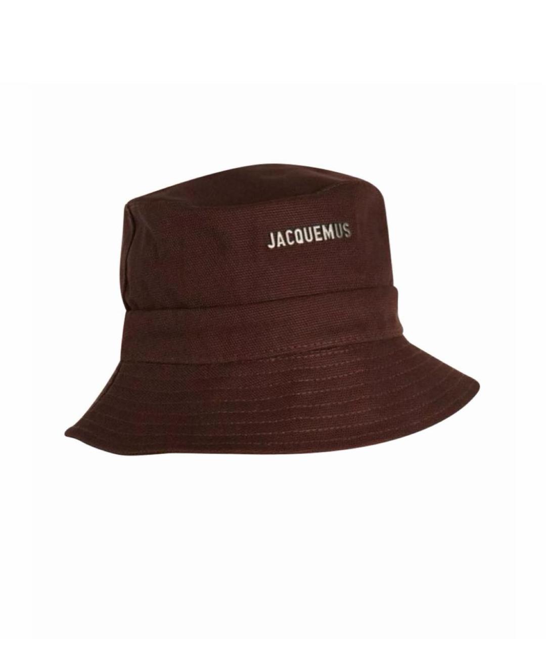 JACQUEMUS Коричневая хлопковая панама, фото 7