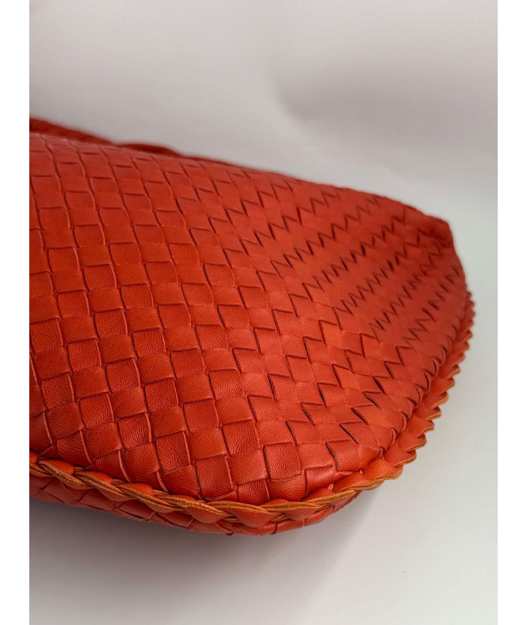 BOTTEGA VENETA Красная кожаная сумка через плечо, фото 6