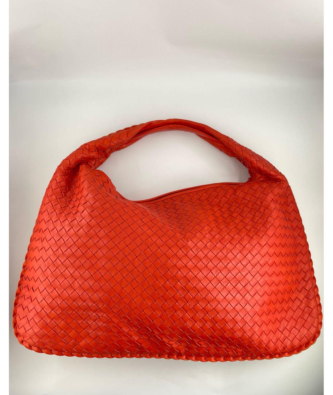 BOTTEGA VENETA Красная кожаная сумка через плечо, фото 2