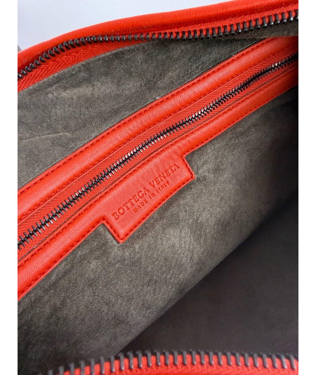 BOTTEGA VENETA Красная кожаная сумка через плечо, фото 5