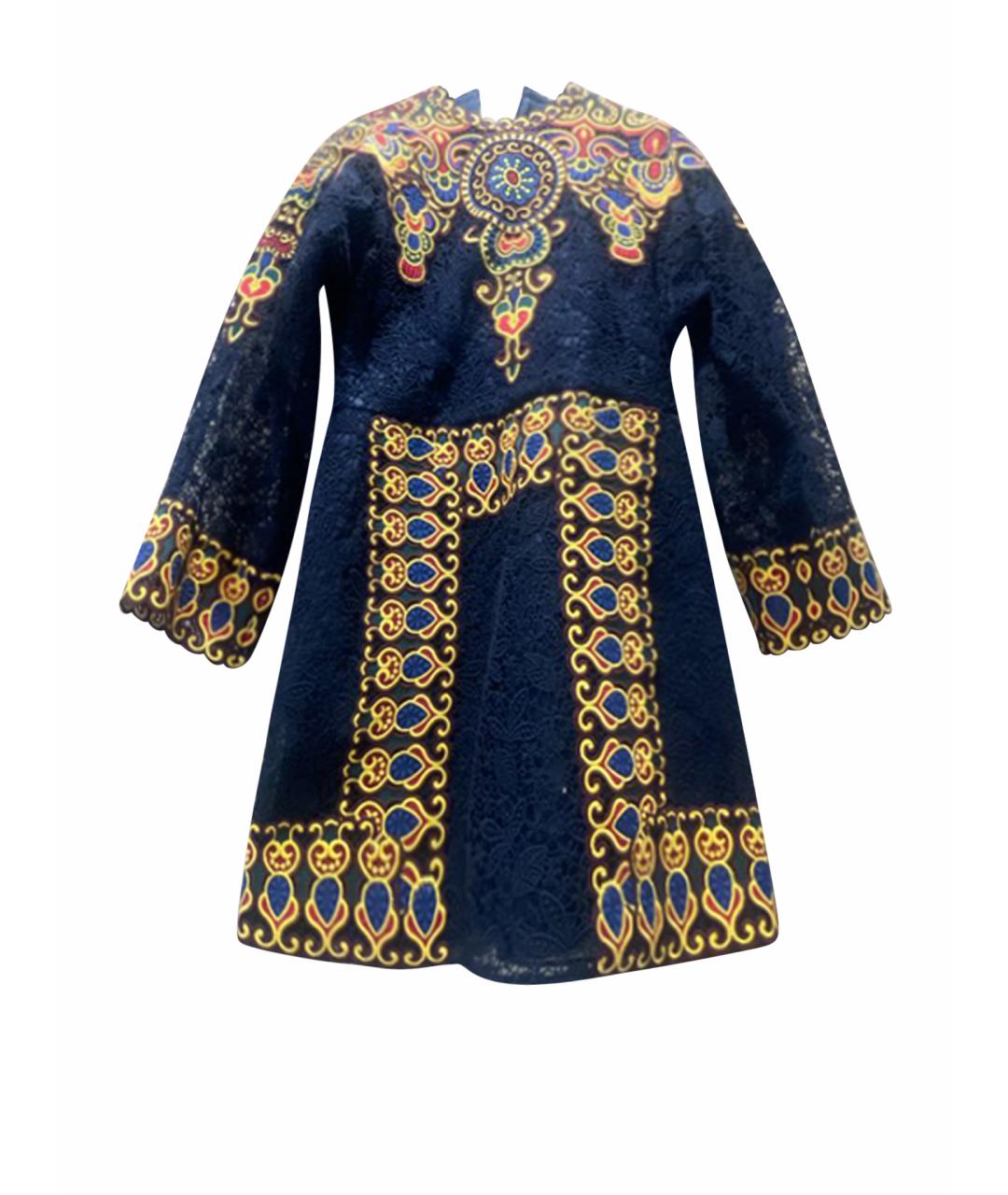 VALENTINO Синее хлопковое коктейльное платье, фото 1