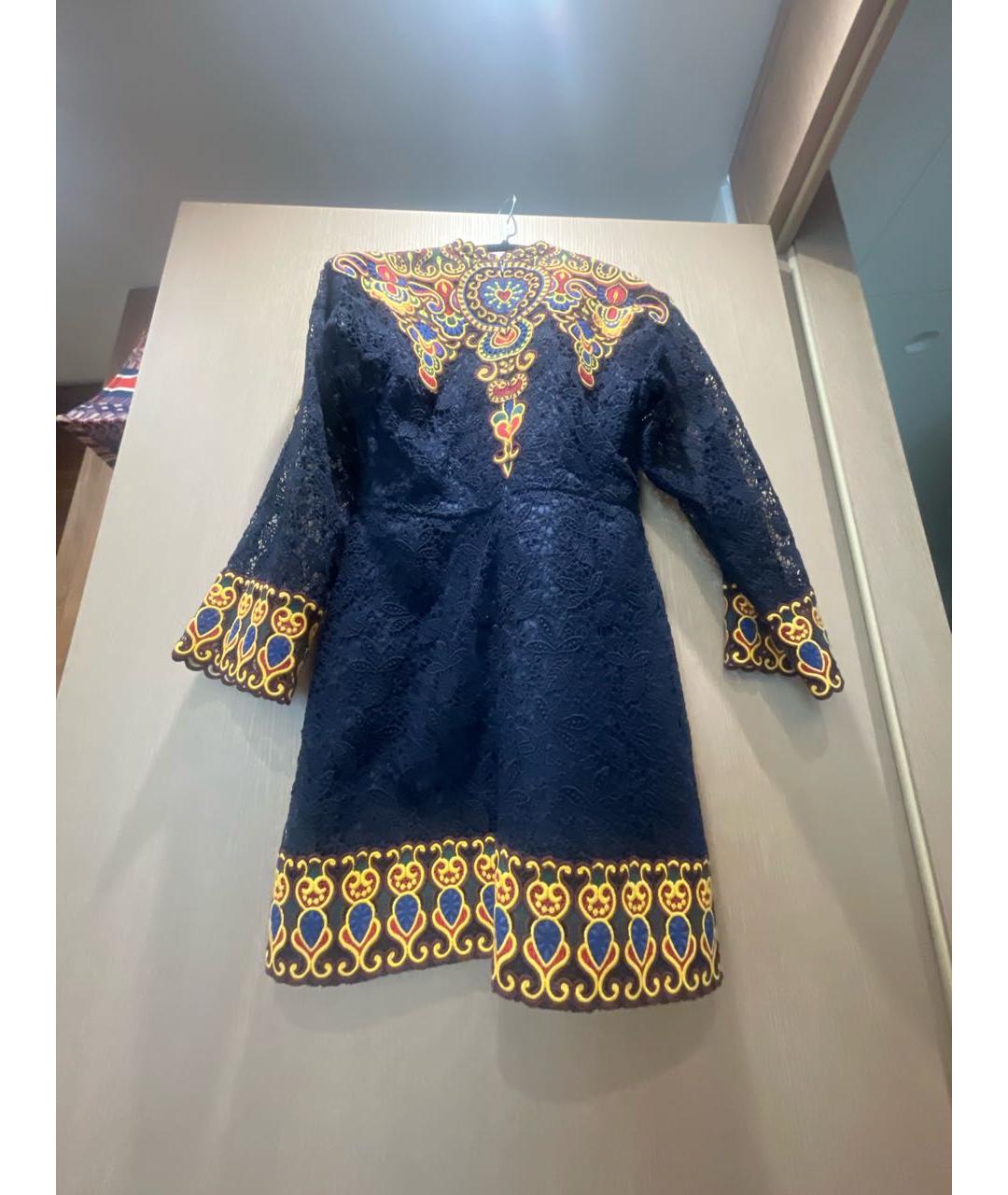 VALENTINO Синее хлопковое коктейльное платье, фото 2