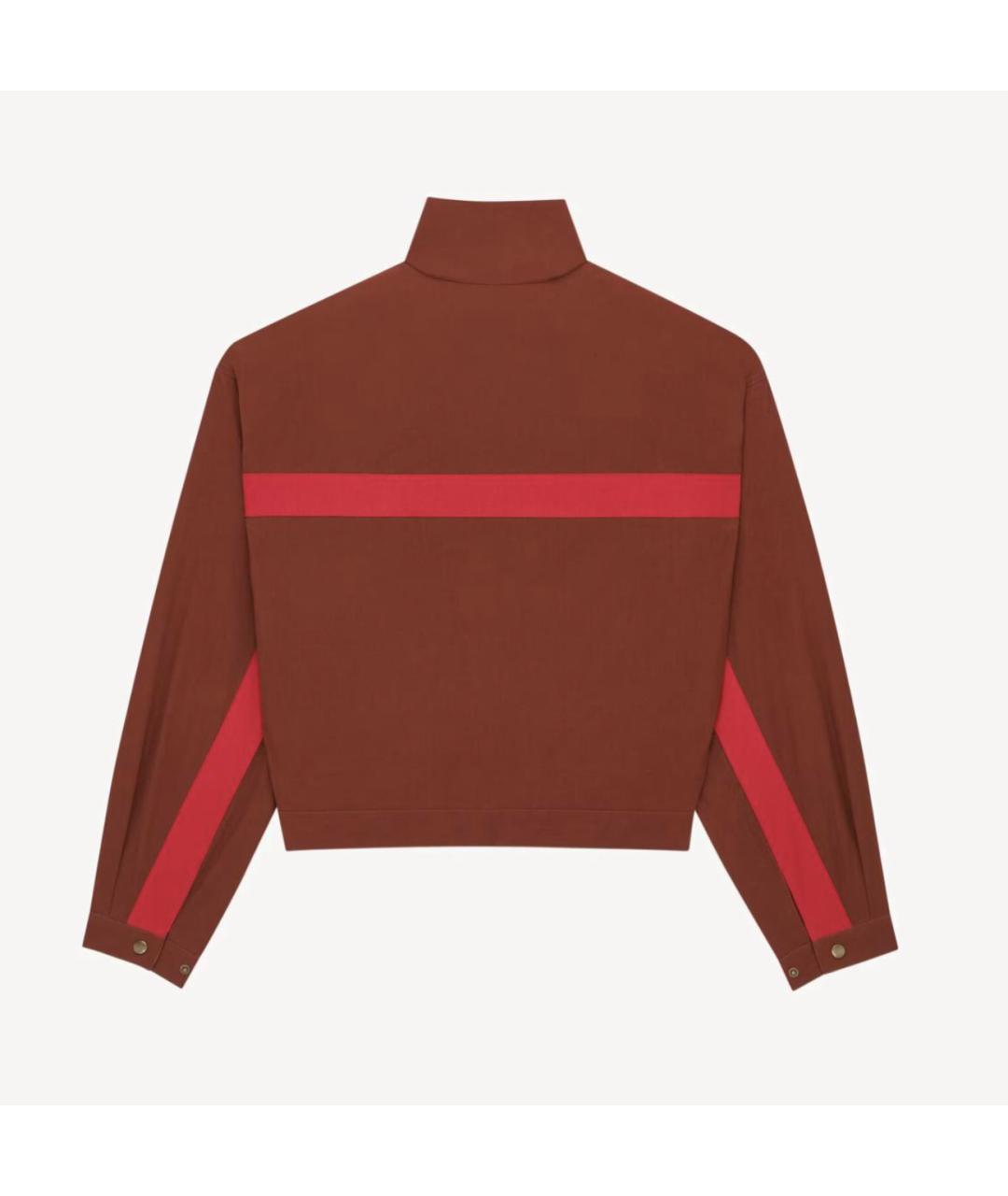 SAINT LAURENT Бордовая хлопковая куртка, фото 2