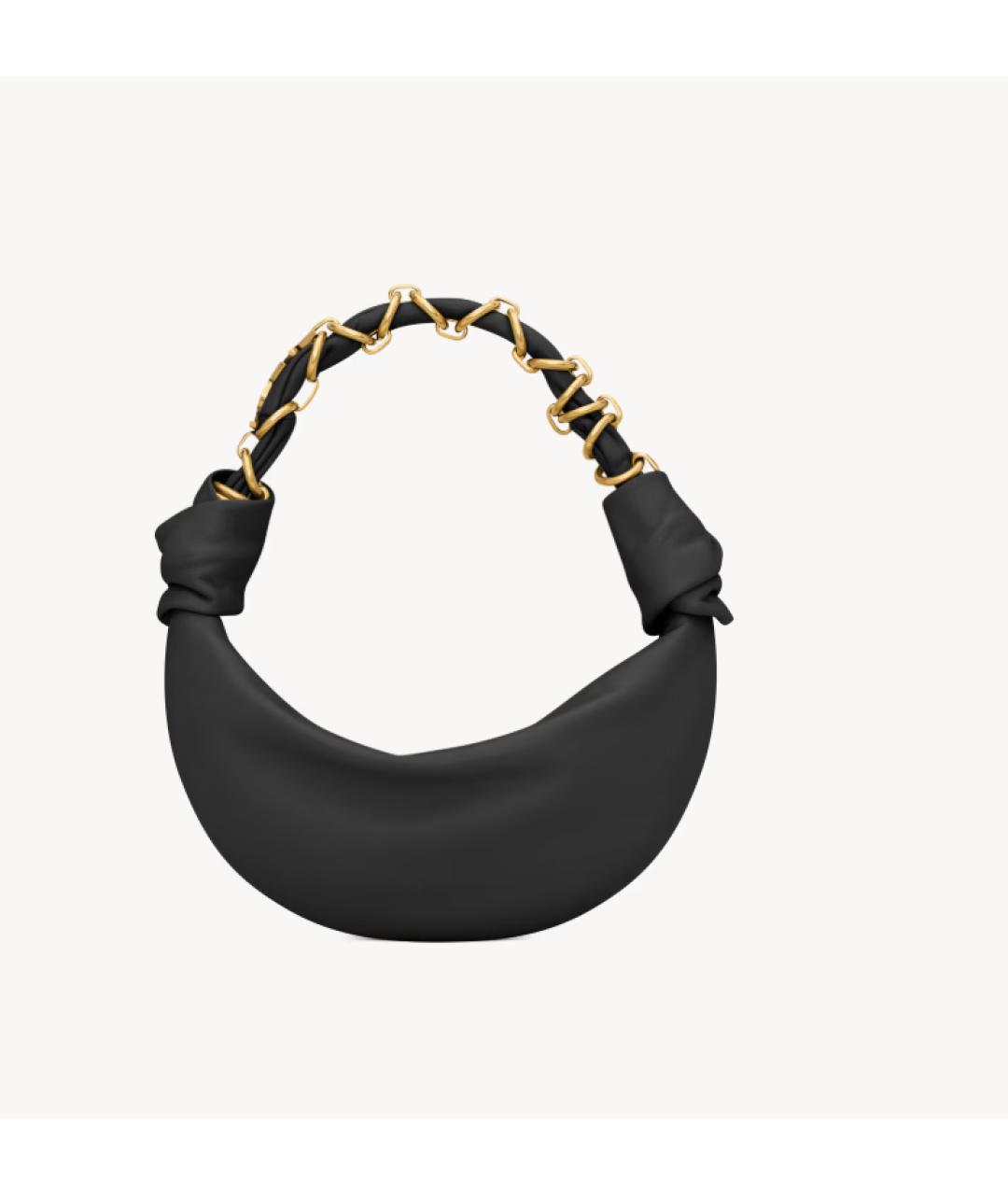 SAINT LAURENT Черная кожаная сумка с короткими ручками, фото 5