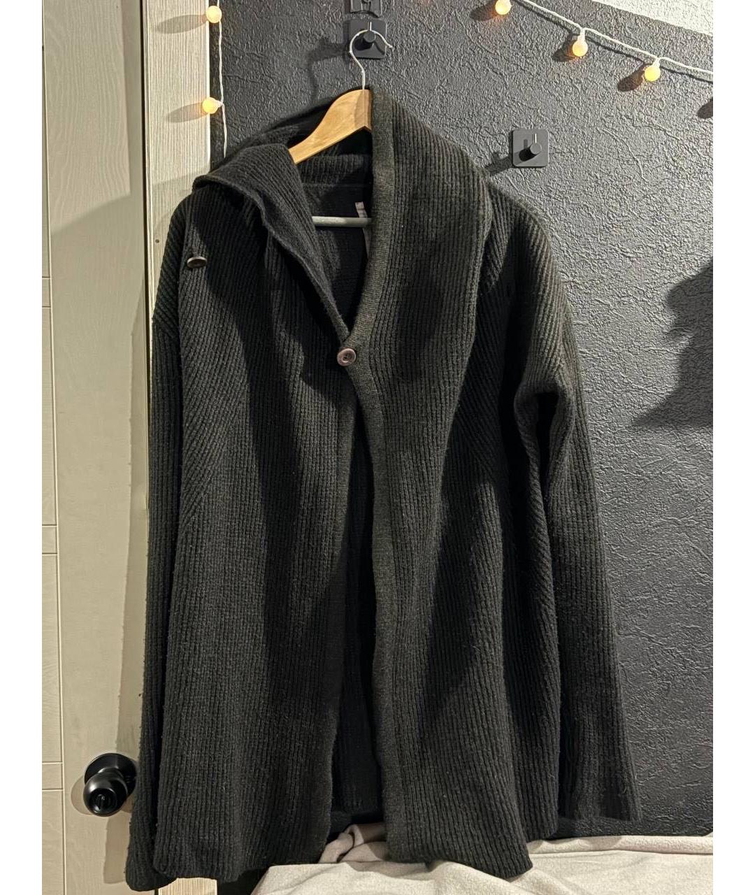 RICK OWENS Черный шерстяной кардиган, фото 5
