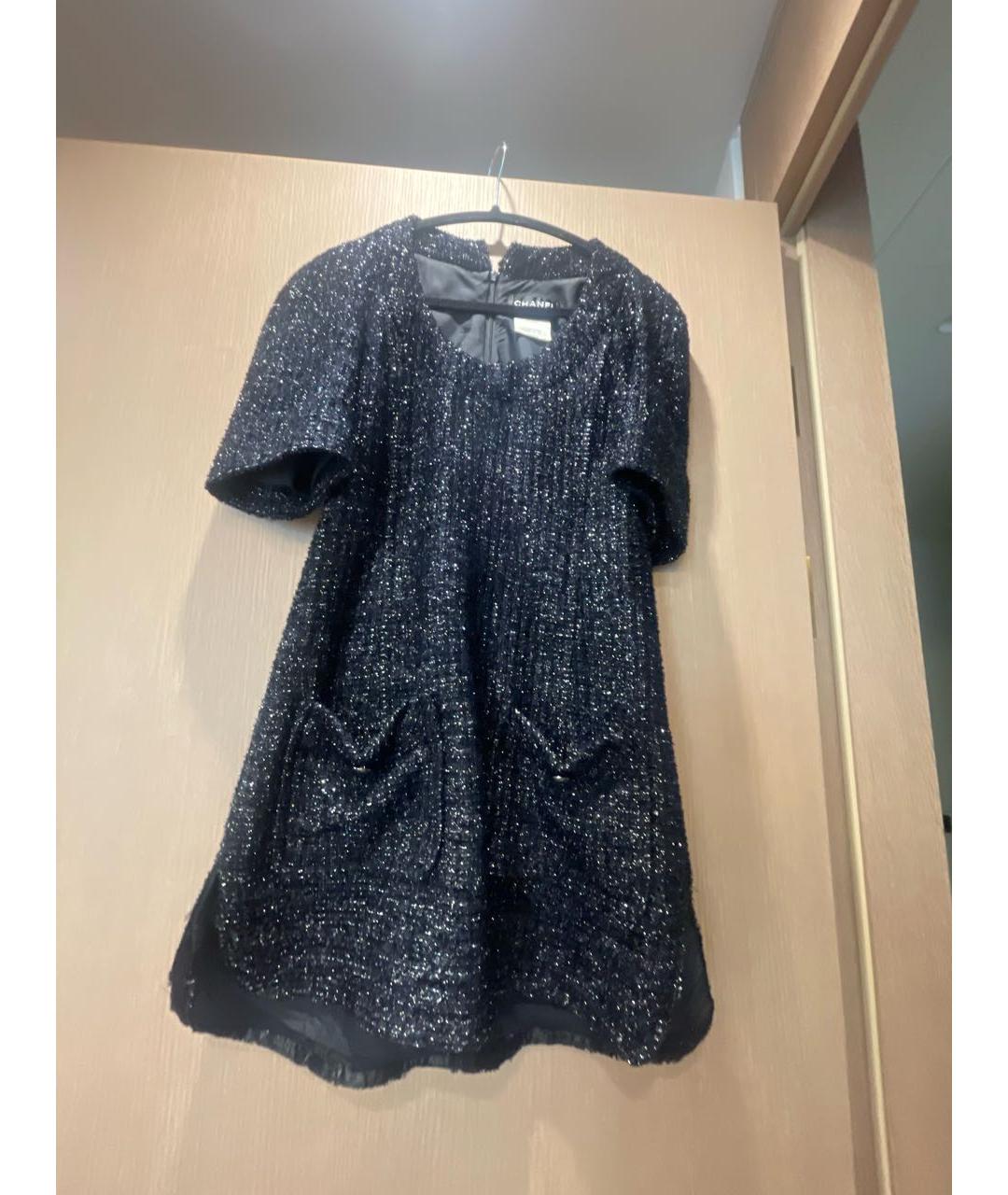 CHANEL Черное полиэстеровое коктейльное платье, фото 5