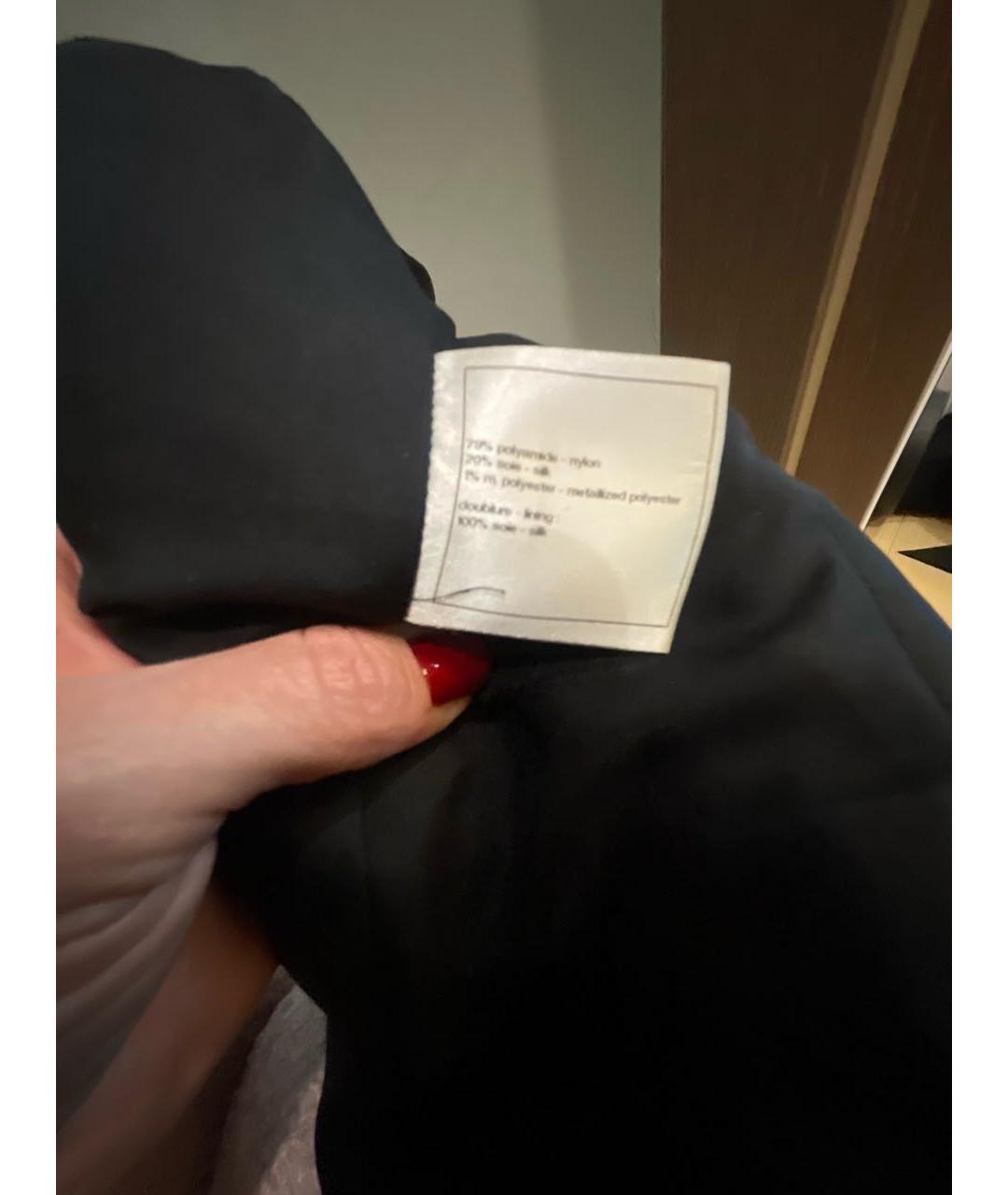 CHANEL Черное полиэстеровое коктейльное платье, фото 4