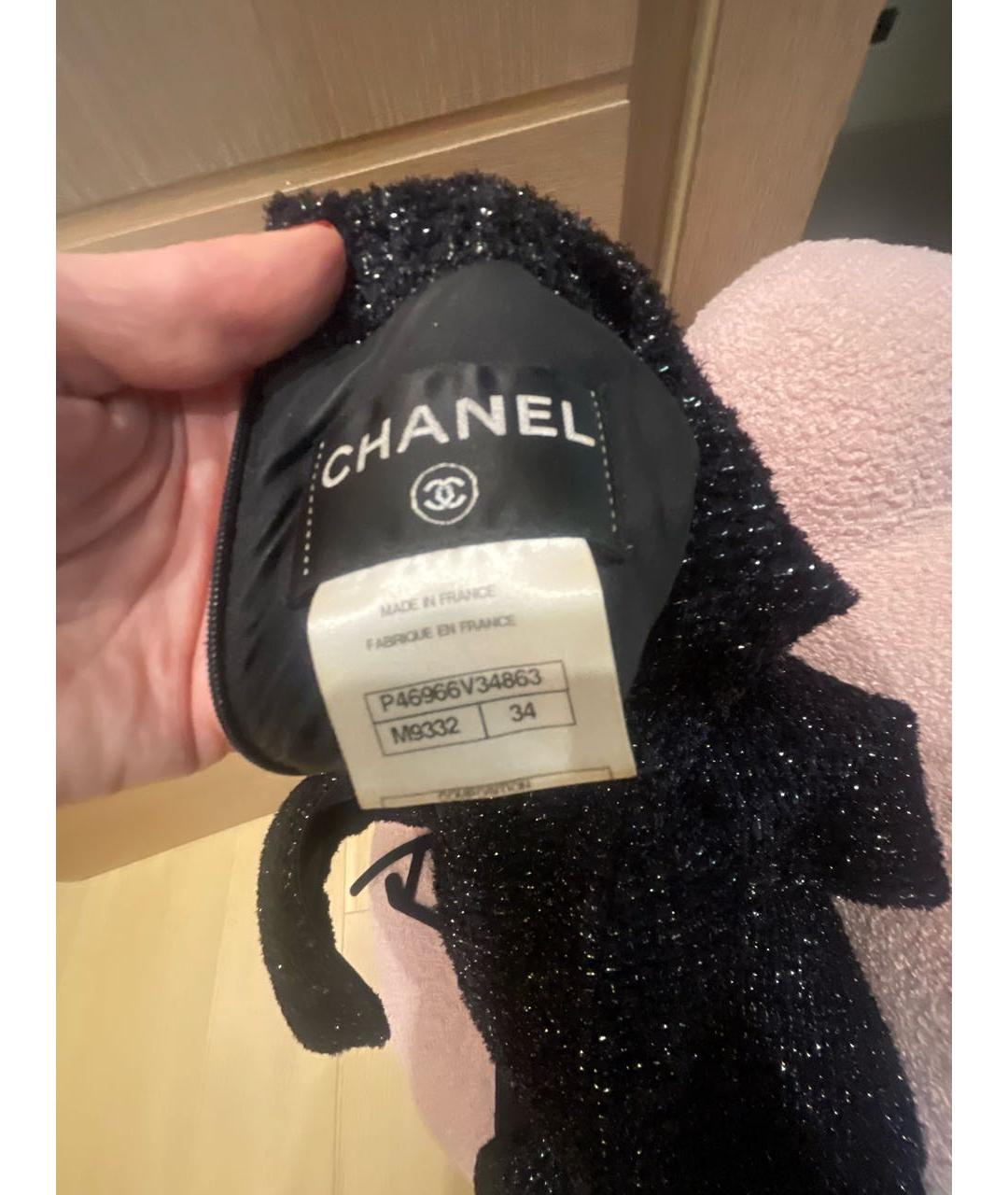 CHANEL Черное полиэстеровое коктейльное платье, фото 3