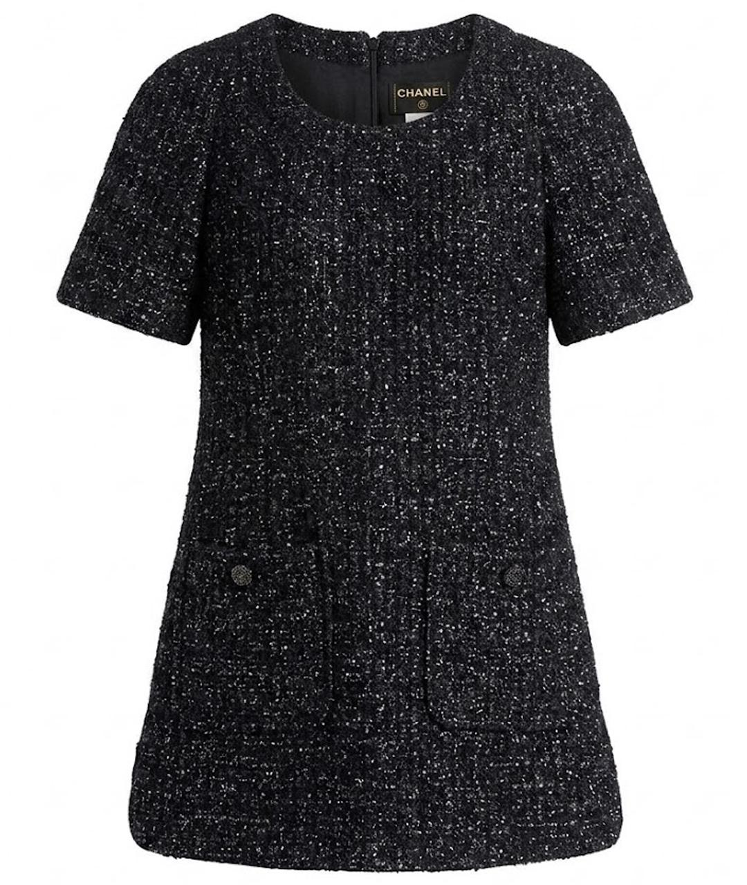 CHANEL Черное полиэстеровое коктейльное платье, фото 1