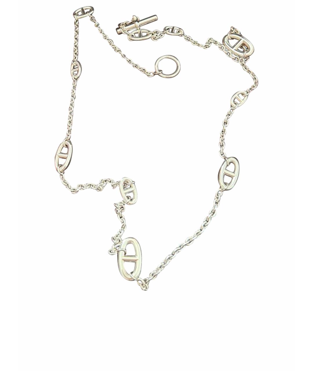 HERMES Серебряное серебряное колье, фото 1