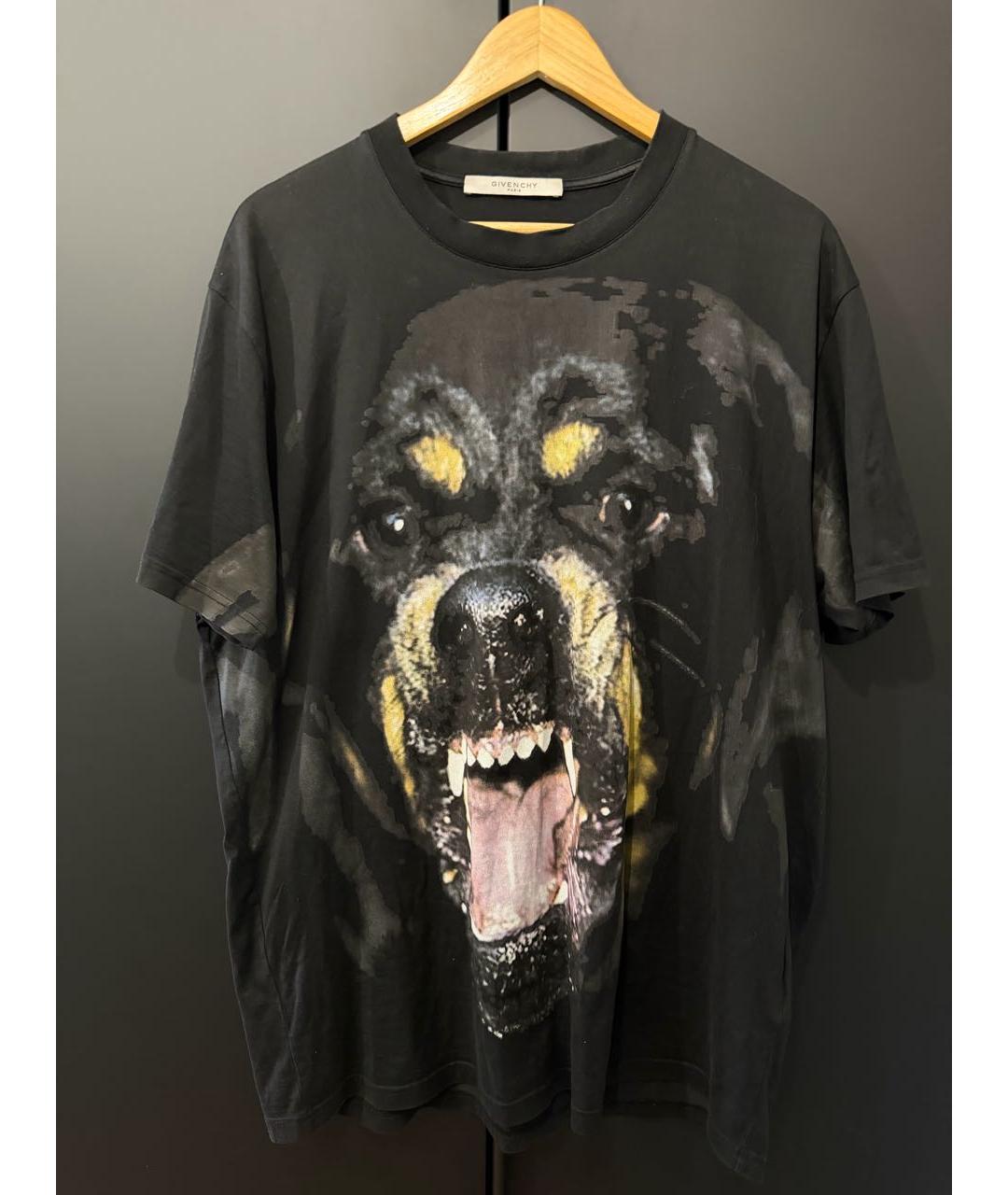 GIVENCHY Черная хлопковая футболка, фото 8