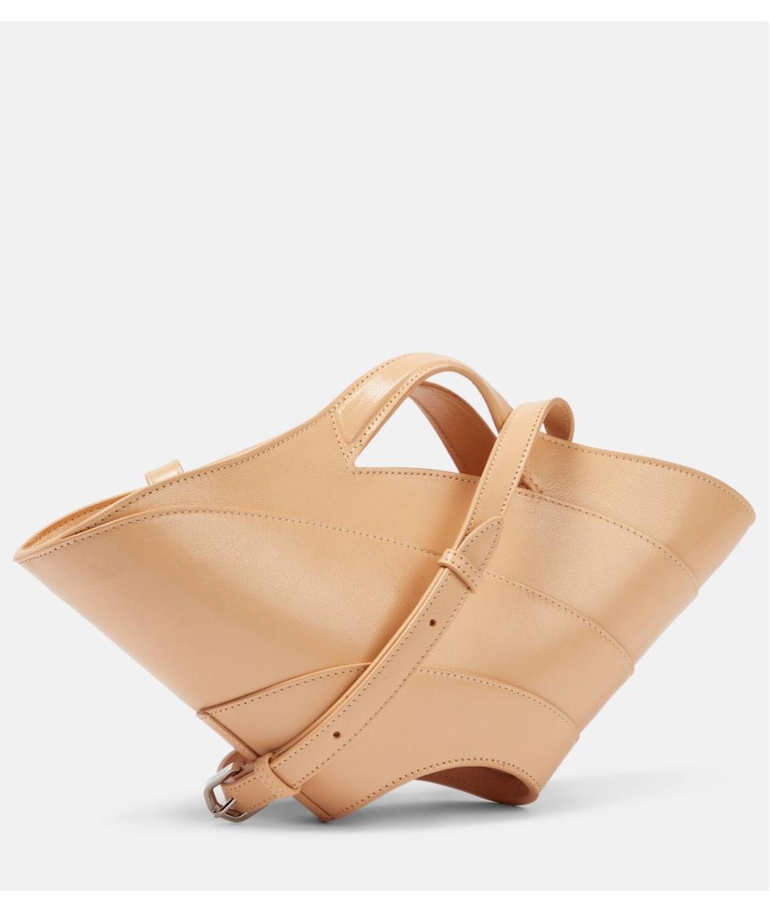 ALAIA Бежевая кожаная сумка тоут, фото 2