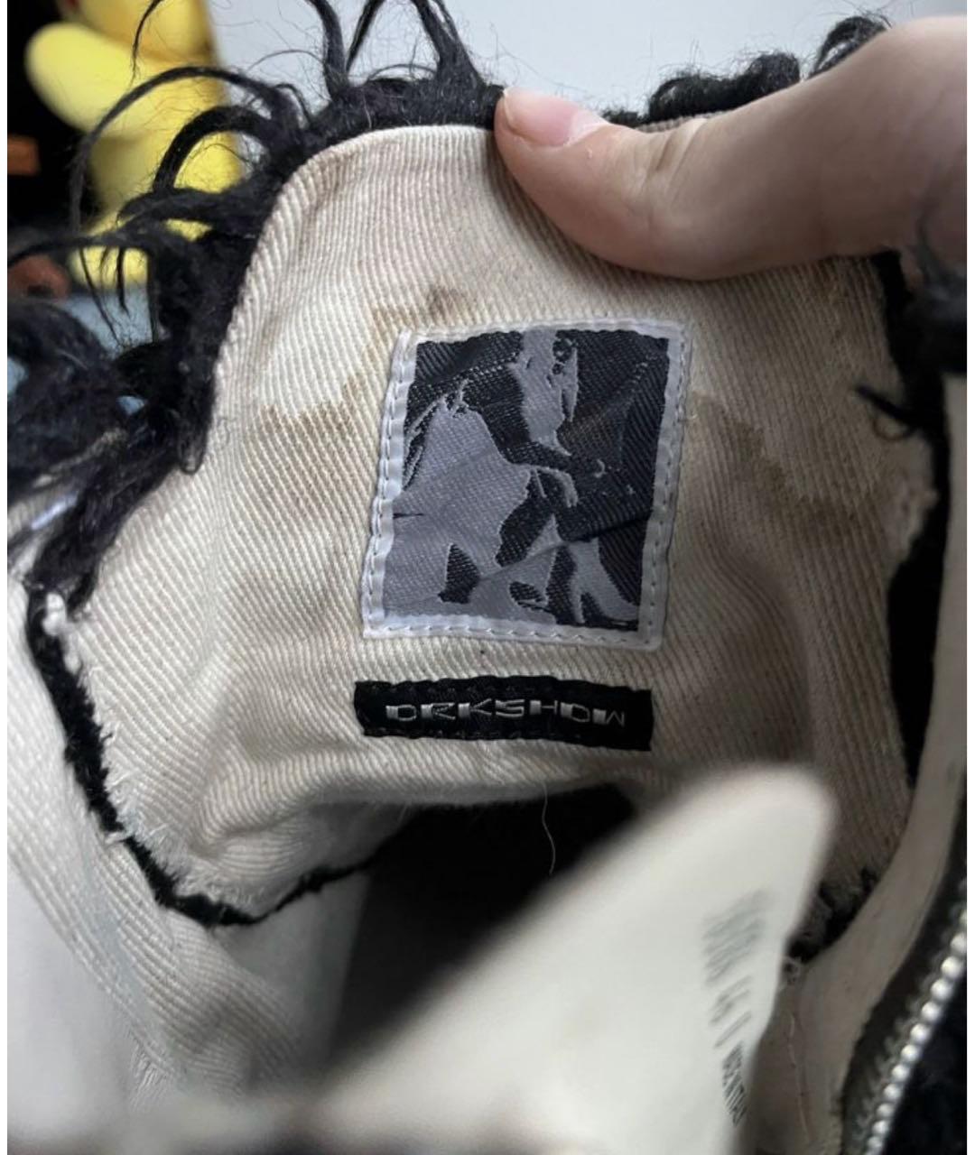 RICK OWENS Черные высокие кроссовки / кеды, фото 4