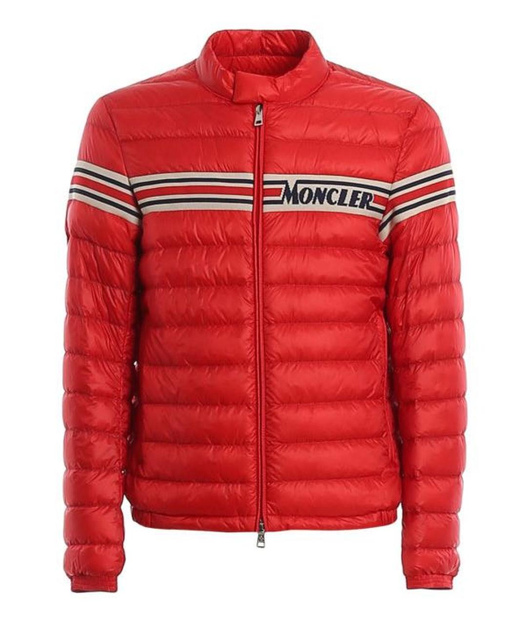 MONCLER Красная полиамидовая куртка, фото 9