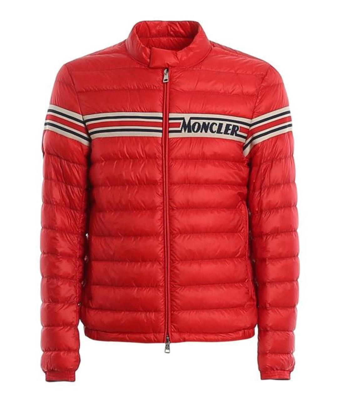 MONCLER Красная полиамидовая куртка, фото 9