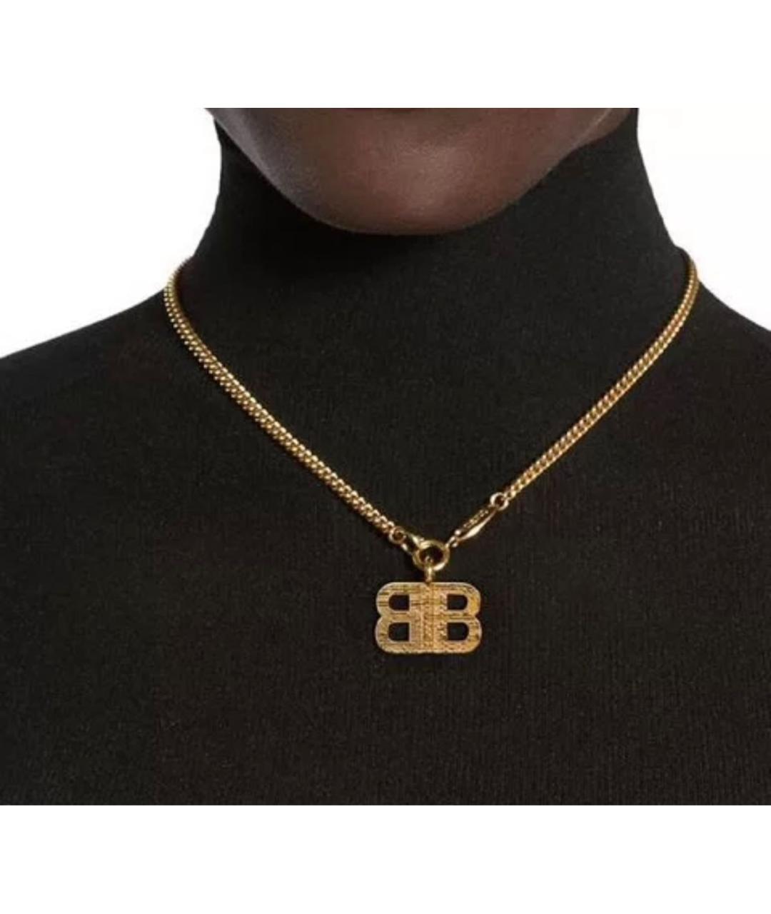 BALENCIAGA Золотая металлическая подвеска, фото 5