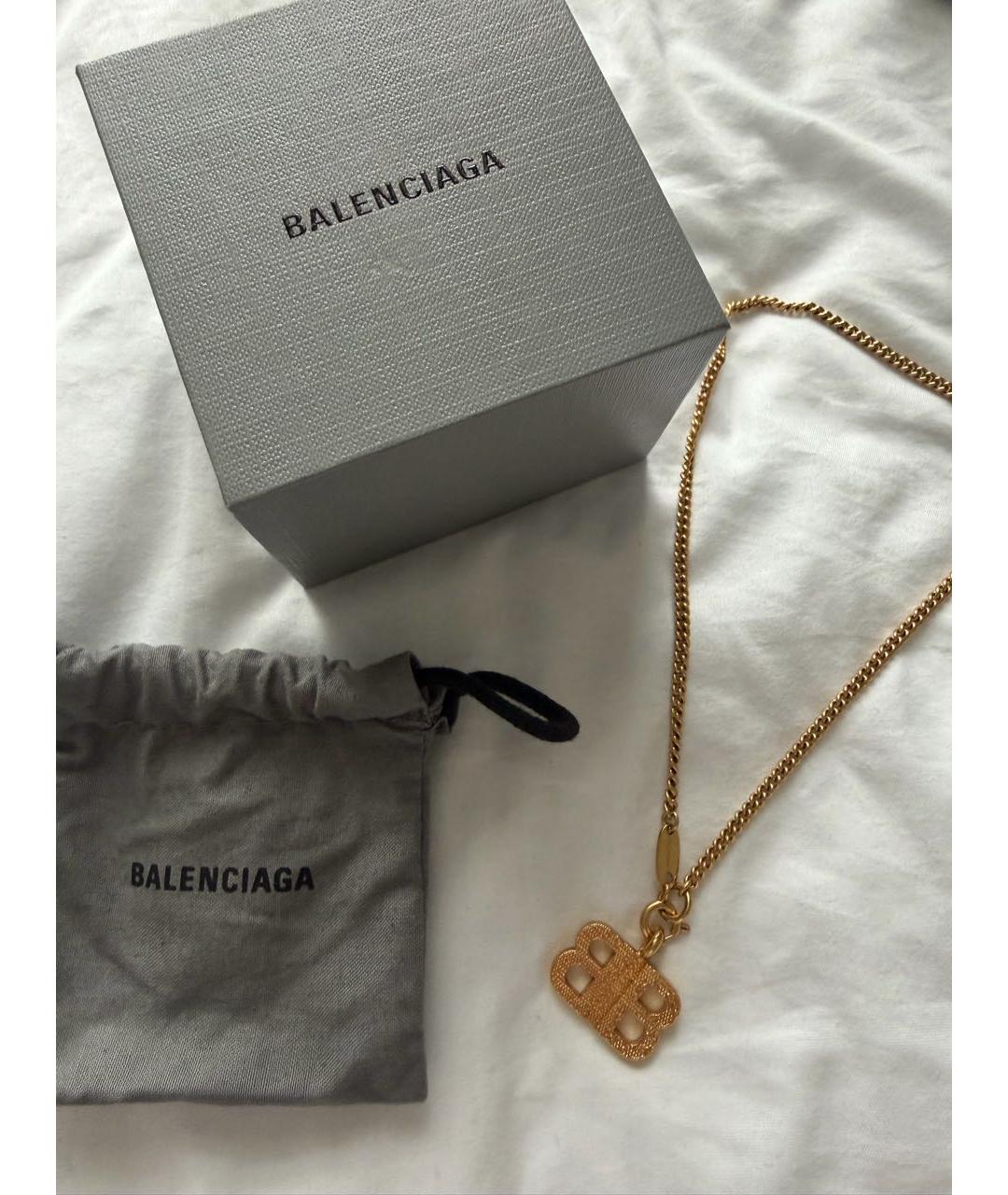 BALENCIAGA Золотая металлическая подвеска, фото 4