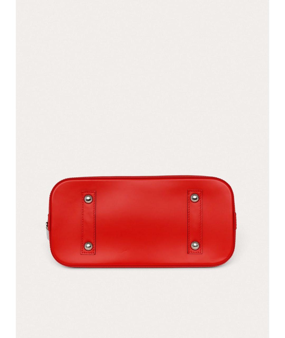 LOUIS VUITTON Красная кожаная сумка с короткими ручками, фото 4