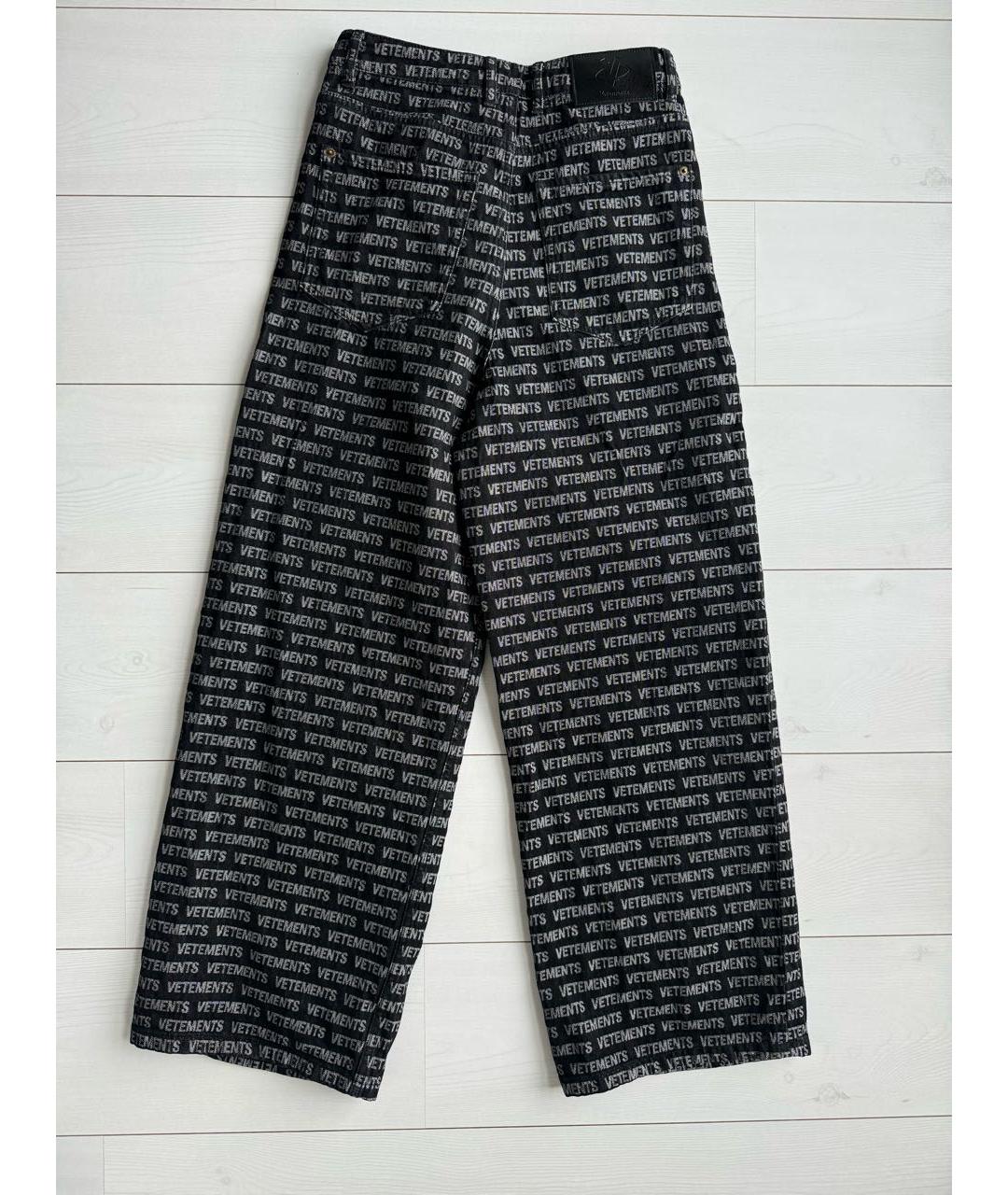 VETEMENTS Черные хлопковые прямые джинсы, фото 2