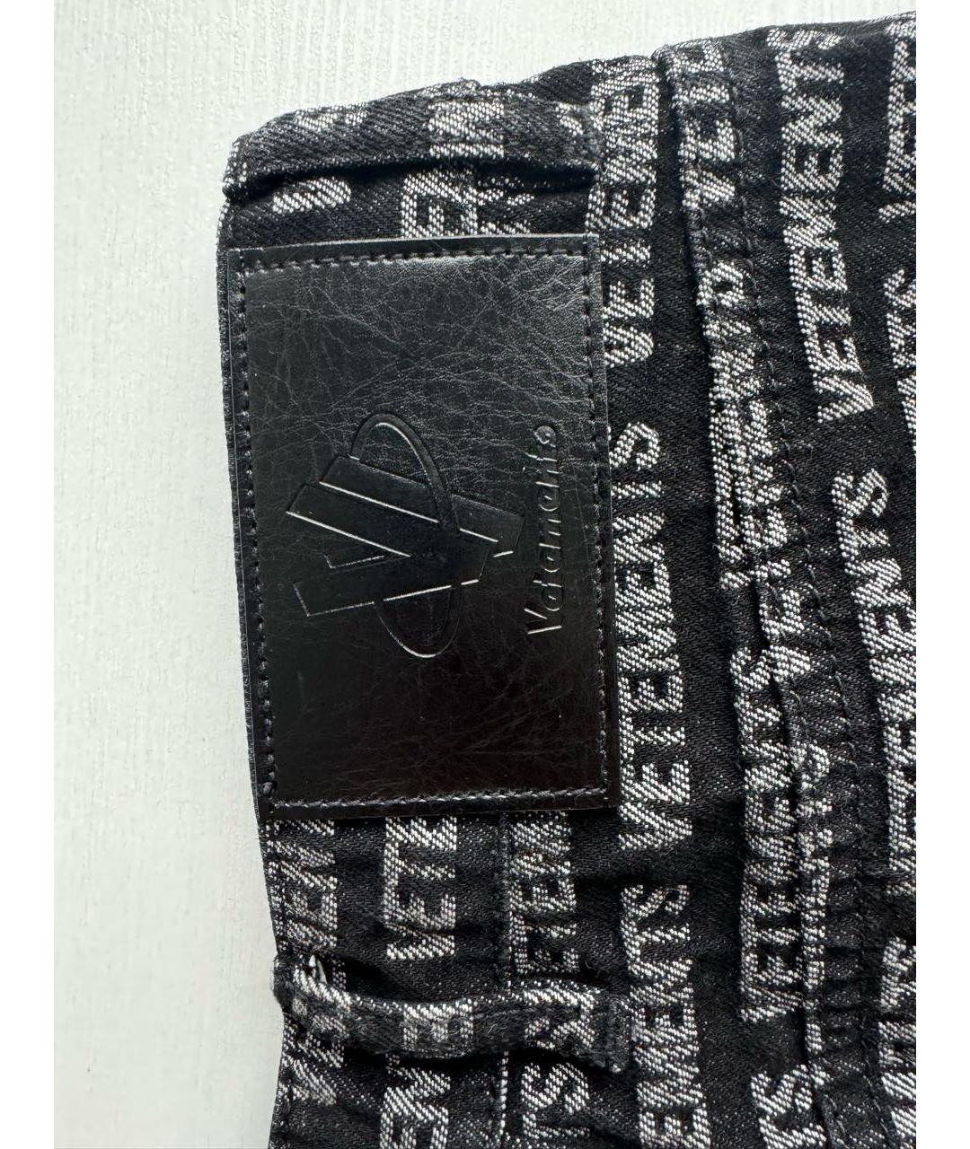 VETEMENTS Черные хлопковые прямые джинсы, фото 5