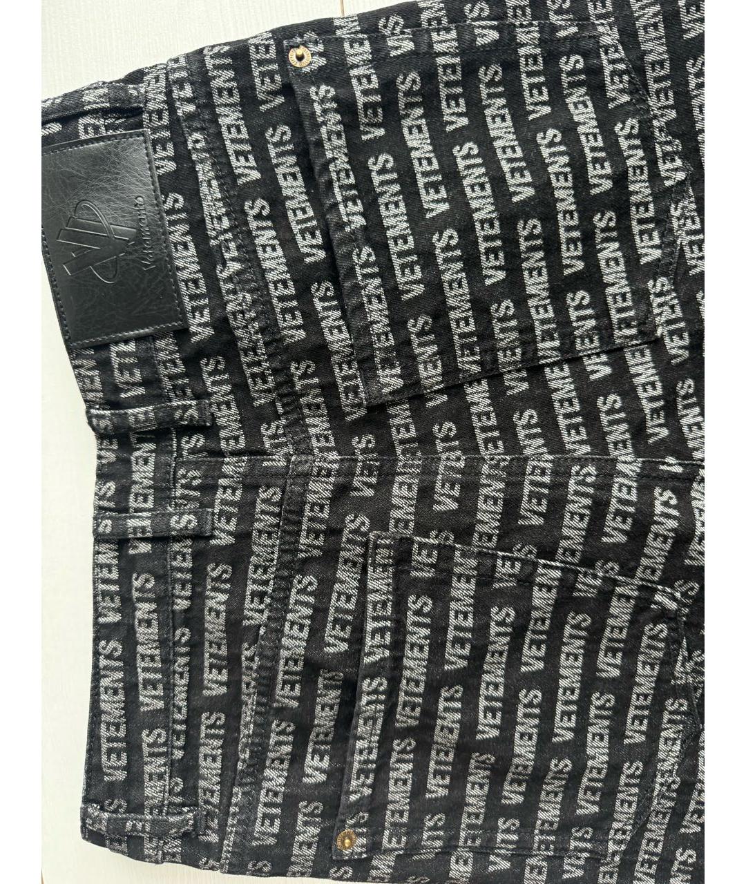 VETEMENTS Черные хлопковые прямые джинсы, фото 4