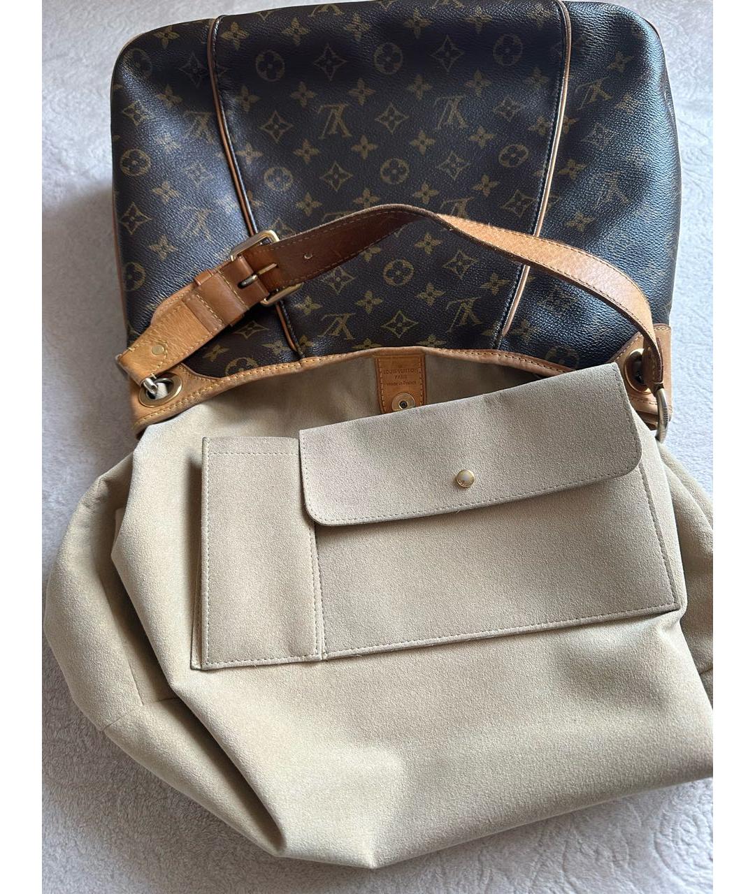 LOUIS VUITTON Коричневая сумка с короткими ручками, фото 7