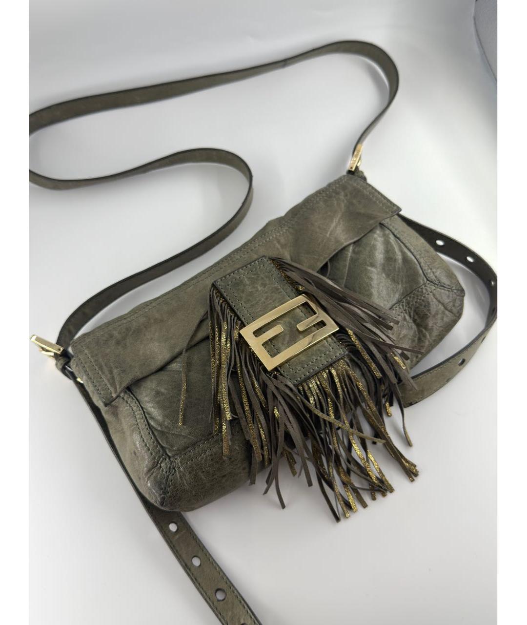 FENDI Кожаная сумка через плечо, фото 4