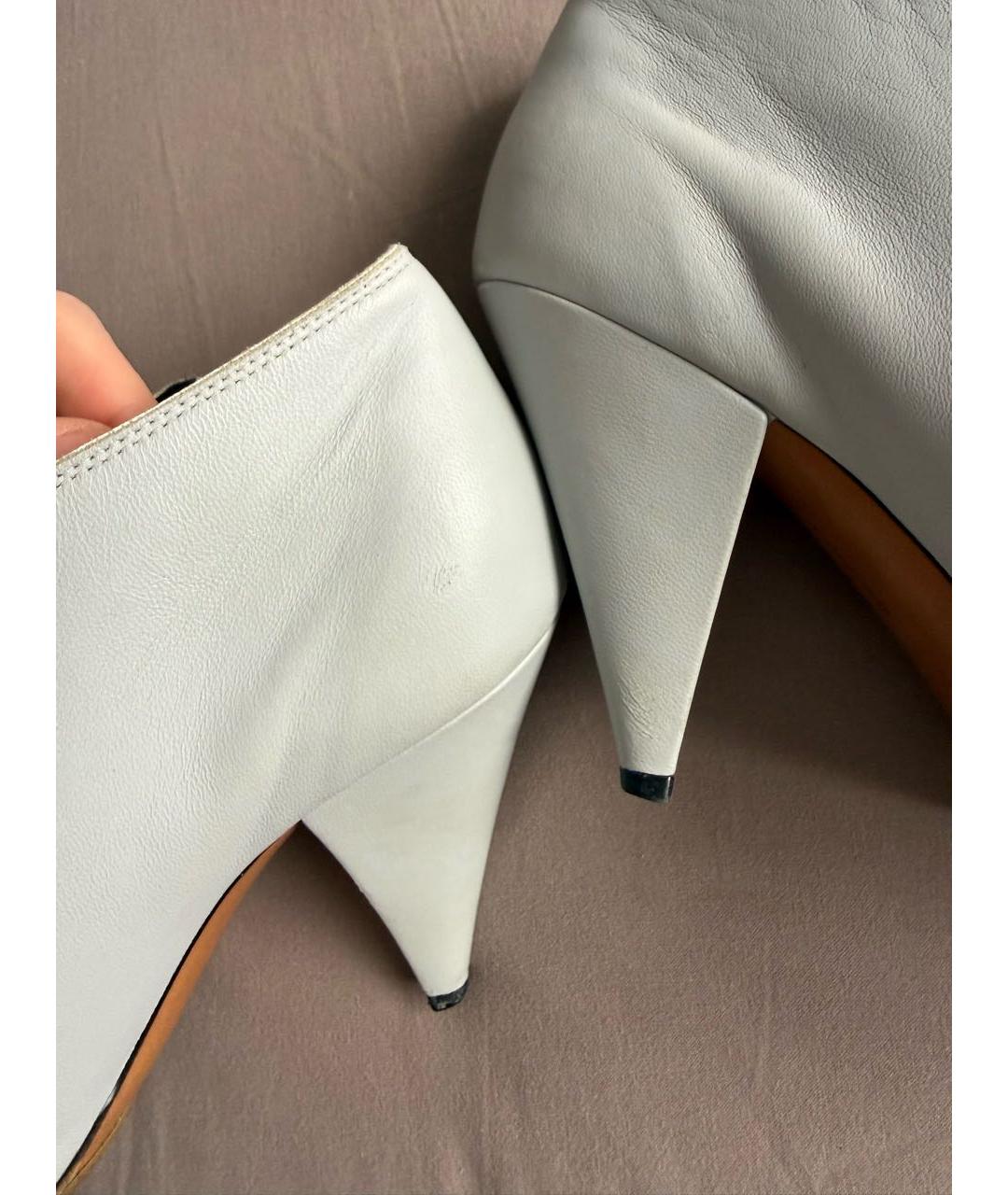 CELINE Серые кожаные ботильоны, фото 7