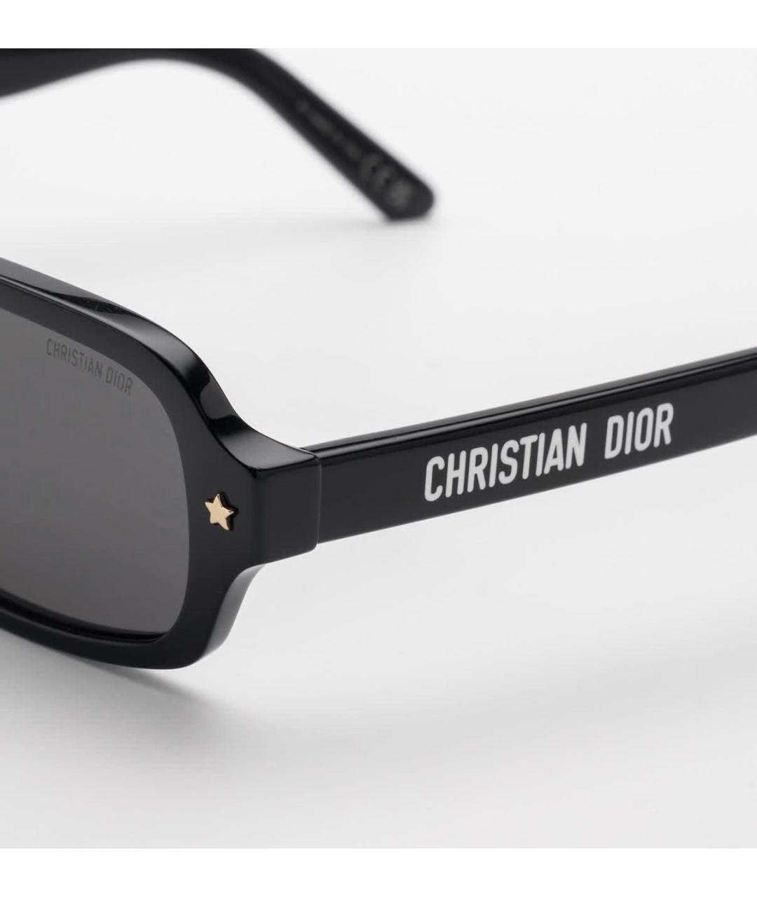 CHRISTIAN DIOR Черные пластиковые солнцезащитные очки, фото 4