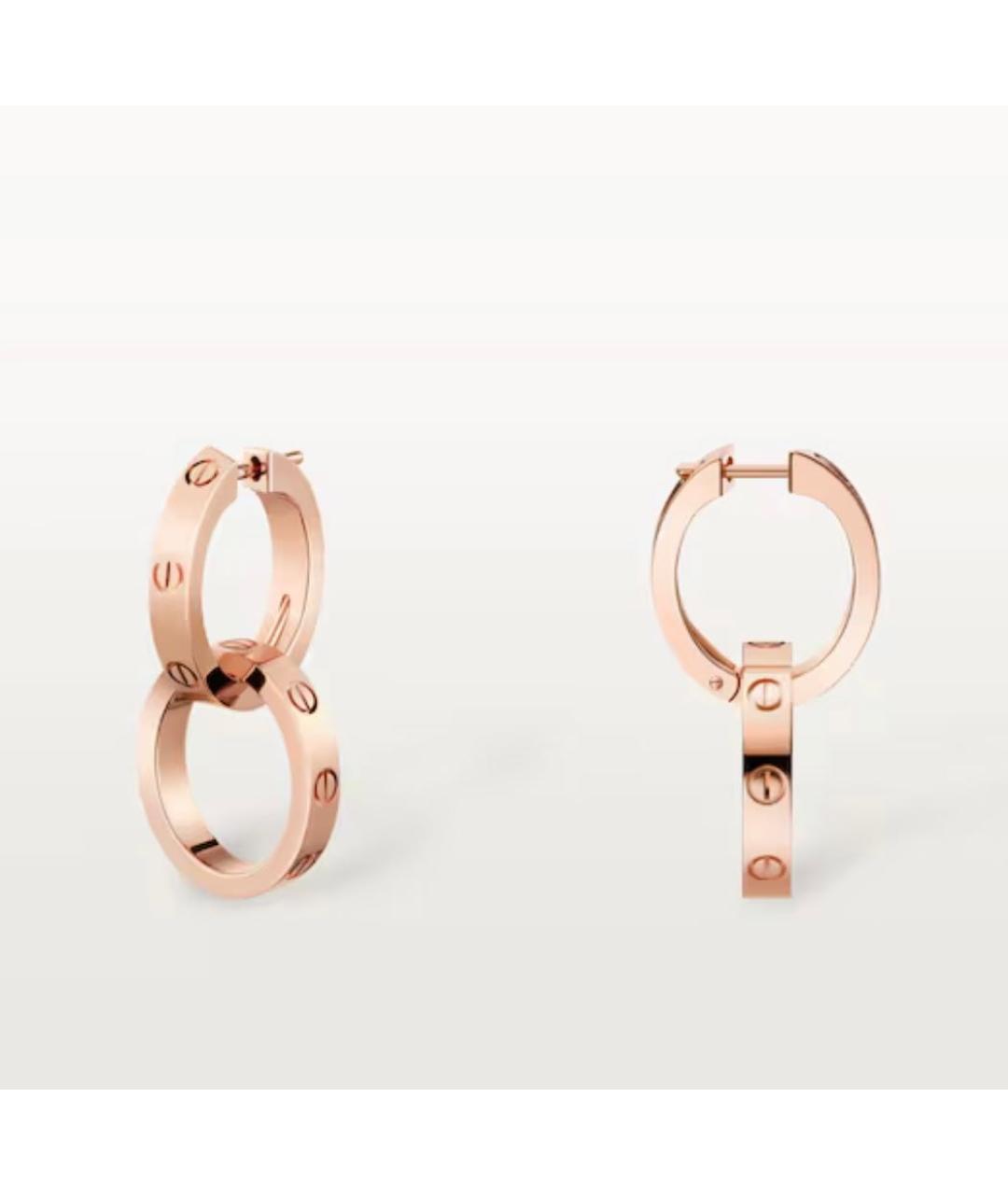 CARTIER Золотые серьги из розового золота, фото 3