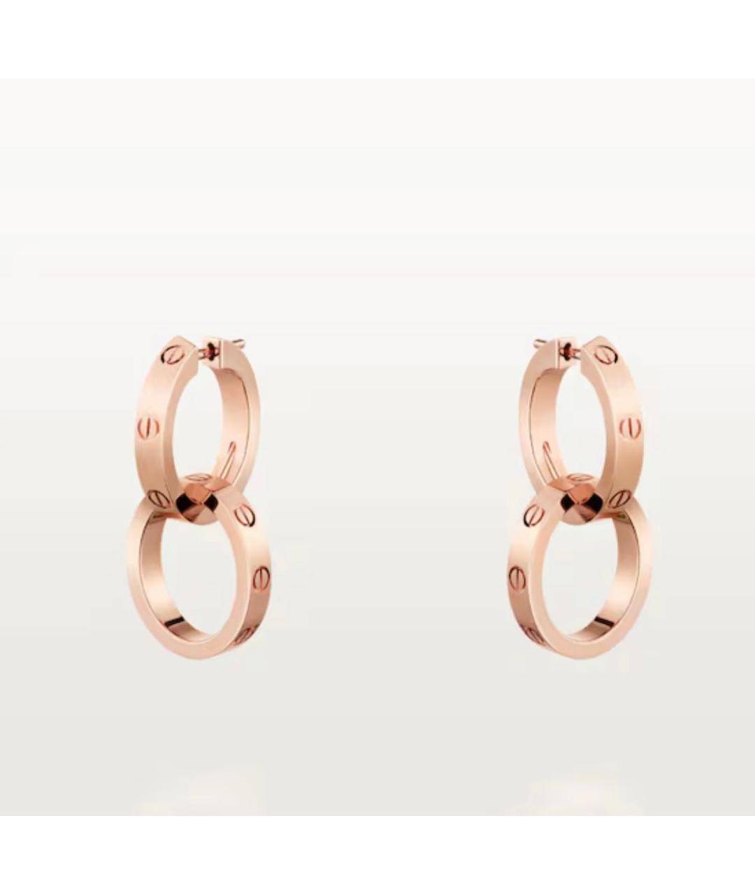 CARTIER Золотые серьги из розового золота, фото 5