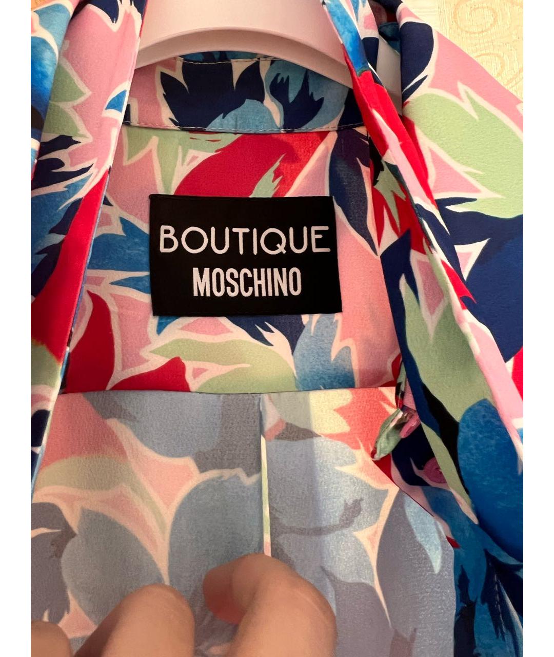 BOUTIQUE MOSCHINO Мульти полиэстеровое повседневное платье, фото 3