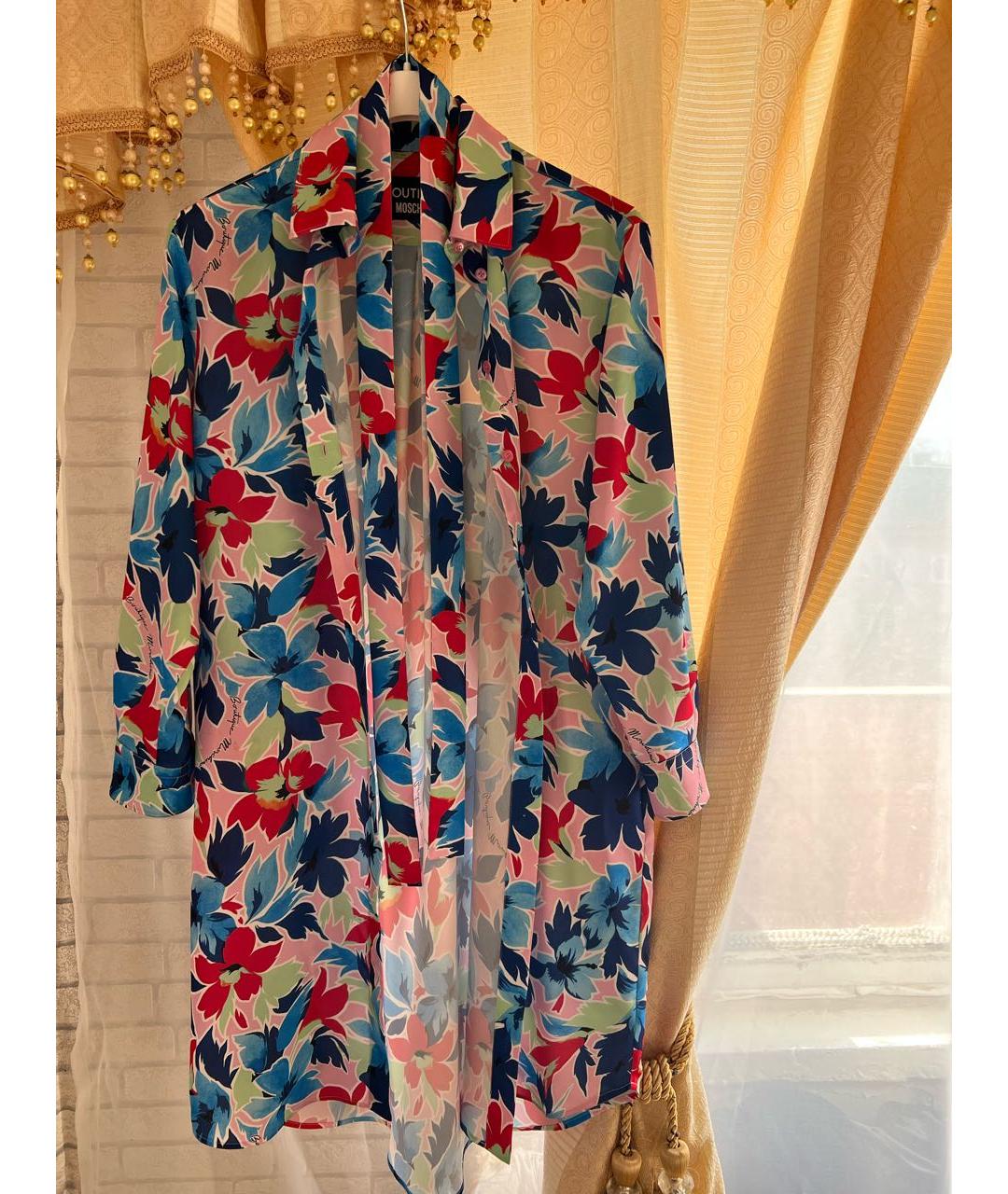 BOUTIQUE MOSCHINO Мульти полиэстеровое повседневное платье, фото 7