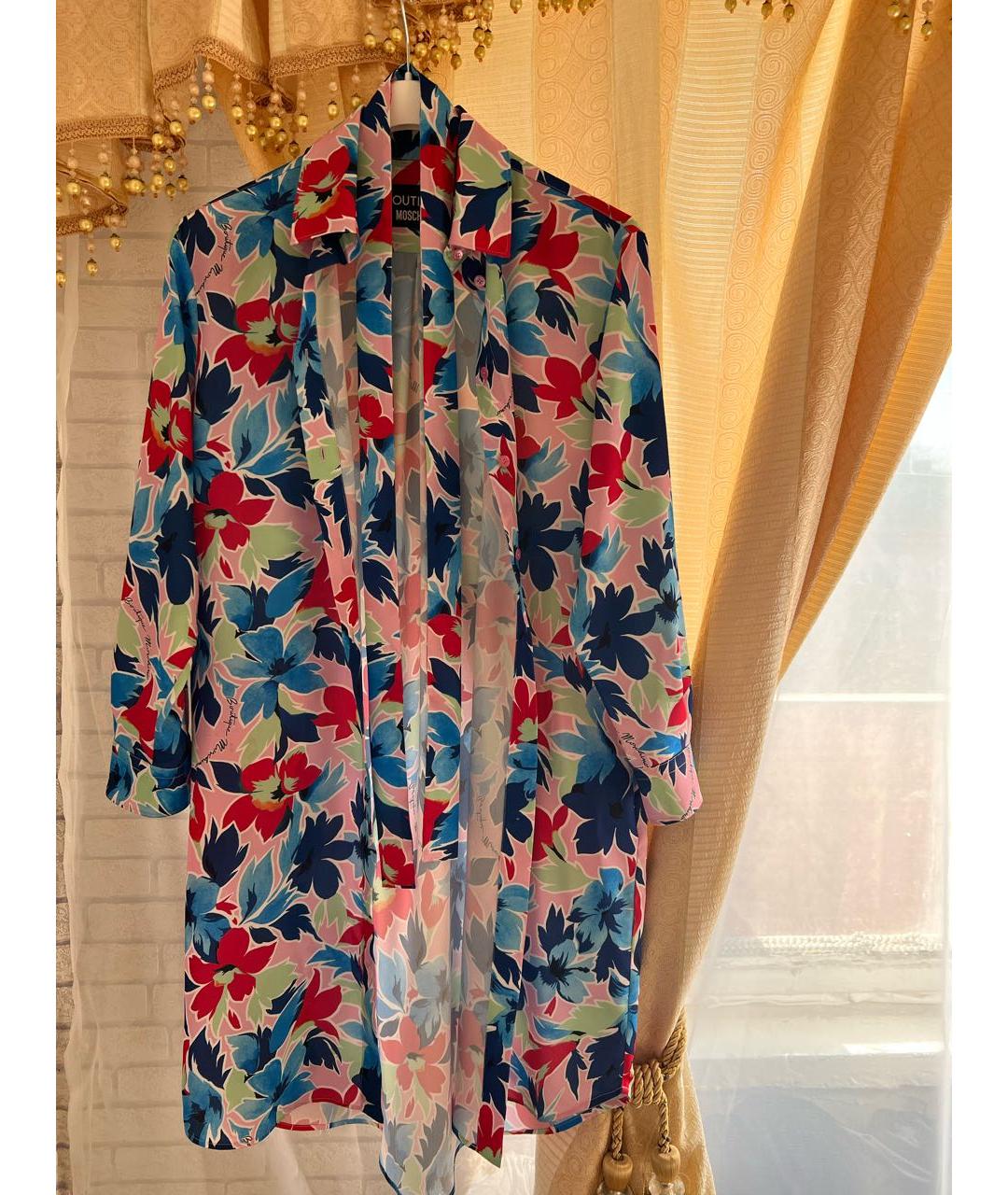 BOUTIQUE MOSCHINO Мульти полиэстеровое повседневное платье, фото 6