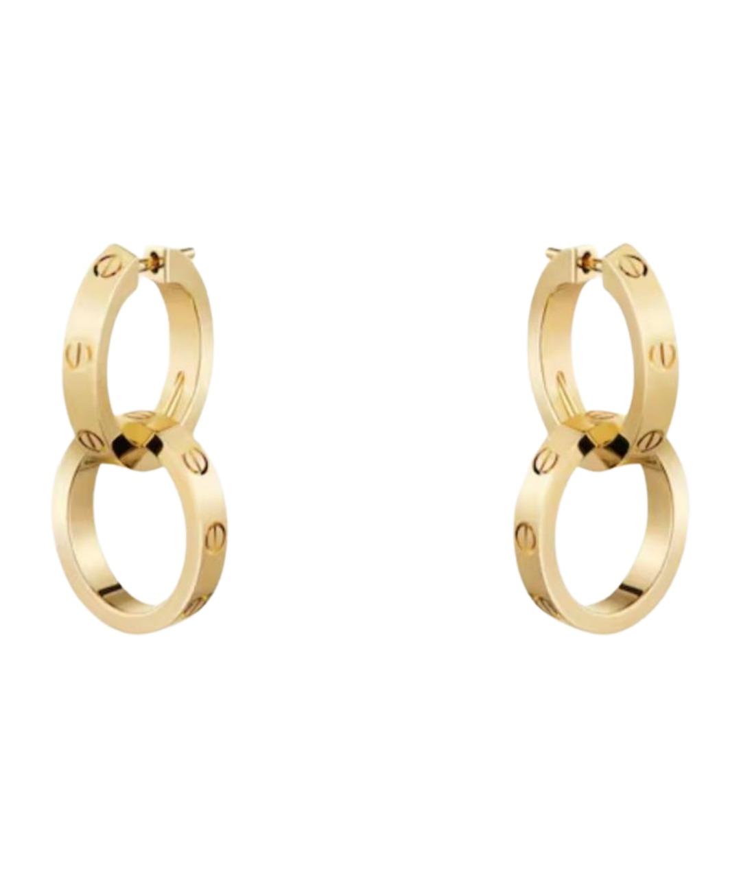 CARTIER Золотые серьги из желтого золота, фото 1